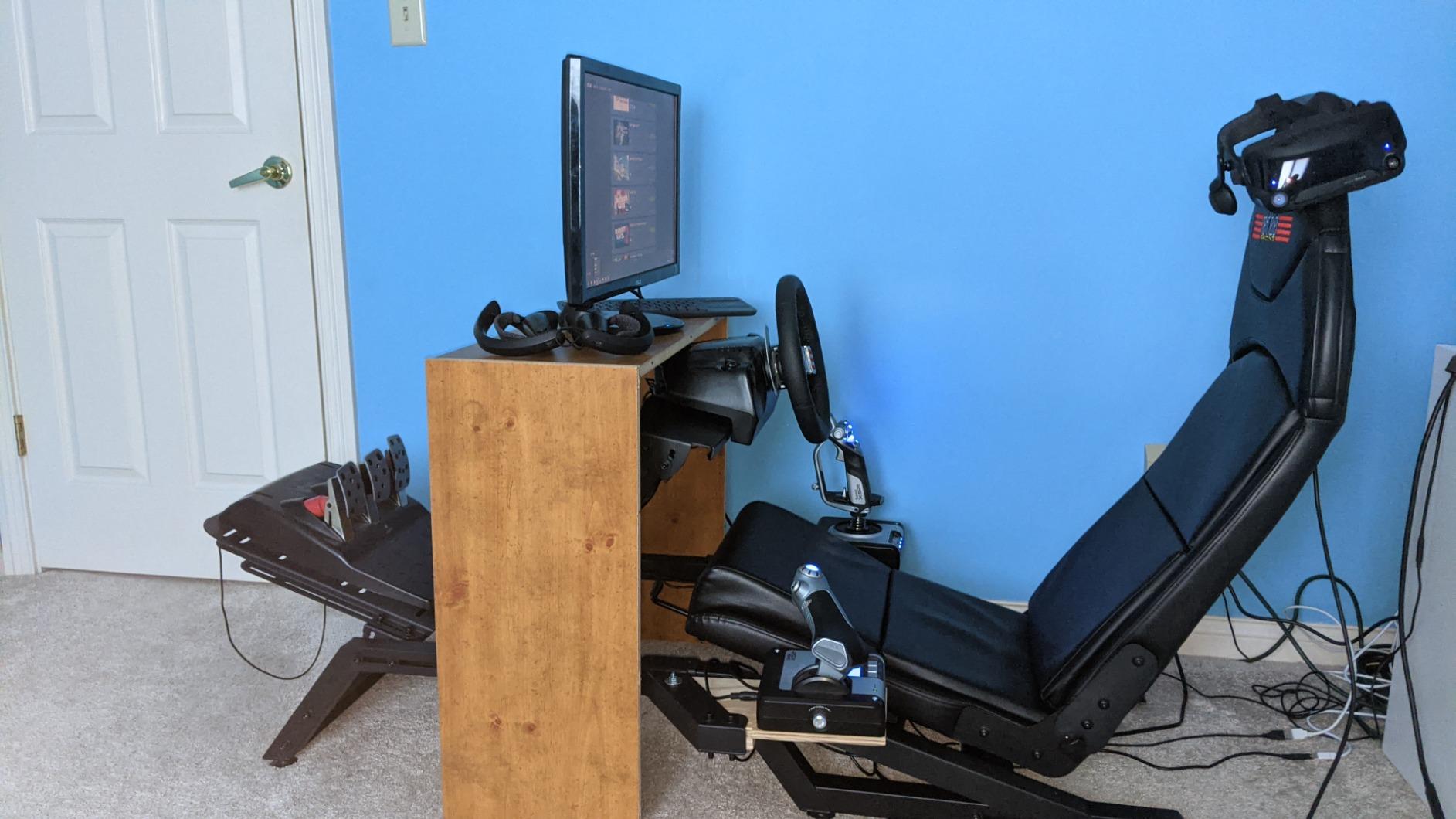 Next Level Racing F-GT Racing Simulator Cockpit. Formula and GT racing simulator cockpit compatible with Thrustmaster, Fanatec, Moza Racing on PC, Xbox and PS customer photo 2