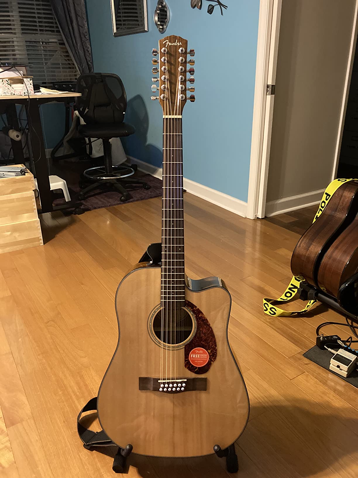 Fender CD-140SCE 12-String Acoustic Electric Guitar, Dreadnought, Natural customer photo 1