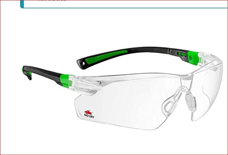 NoCry Clear Safety Glasses for Men and Women with Anti-Fog and Scratch Resistant Wrap Around Lenses, Adjustable Temples and Nose Pads — ANSI Z87 Certified Protective Eyewear with 100% UV Shielding customer photo 1