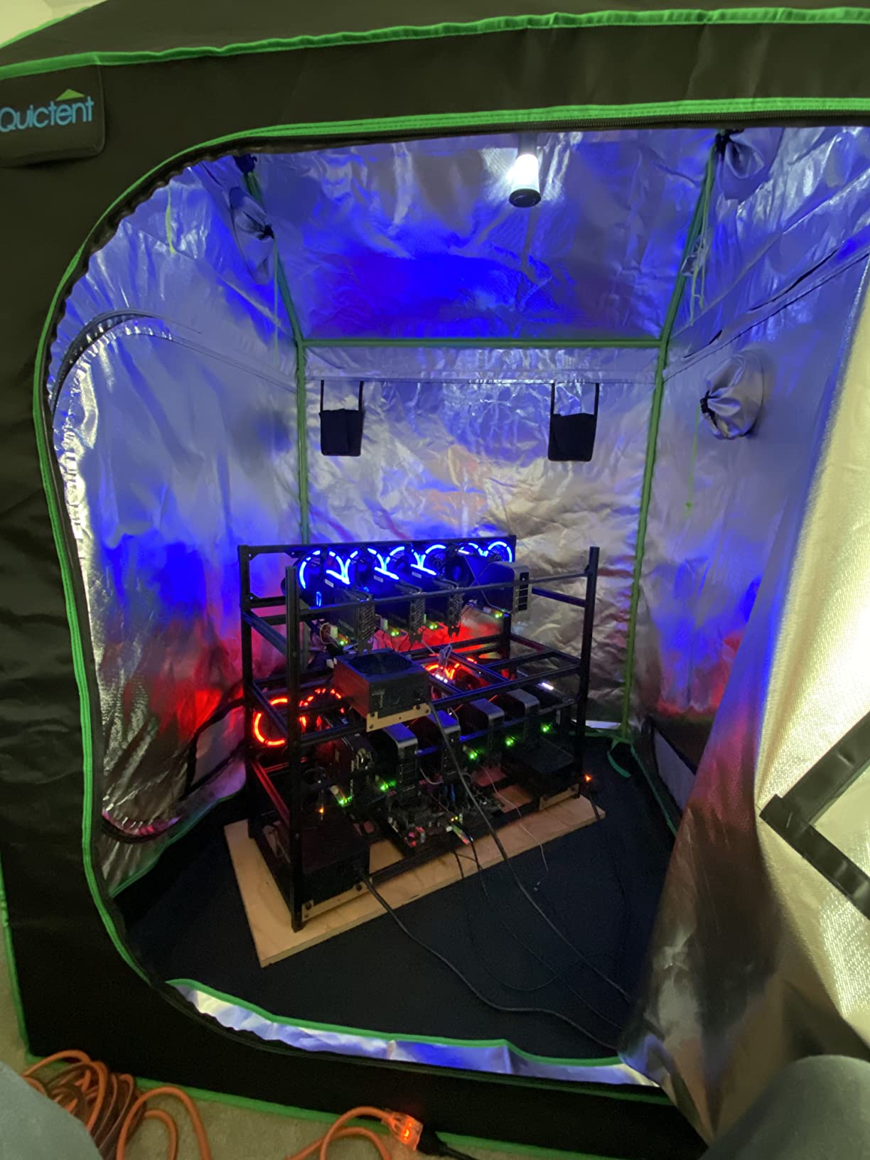 Kingwin 8 GPU Miner Rig Case Frame – Premium Stackable Aluminum Mining Rig Enclosure for Efficient Crypto Mining, Test Bench PC Case. customer photo 2