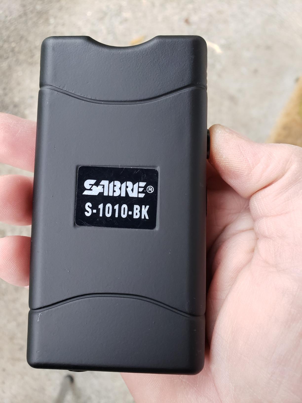 Sabre 2-in-1 Stun Gun with LED Flashlight, Self Defense Stun Gun with Painful 1.160 µC Charge, 120 Lumens, Rechargeable Battery, Easy to Use Safety Switch, Belt Holster for Quick Access customer photo 2