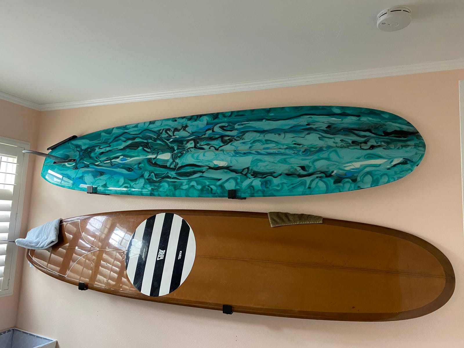 Ho Stevie! Surfboard Wall Mount - Strong Racks Hold Any Size Surfboard - Easy to Install (Hardware Included) - Felt Padding Protects Your Surfboard customer photo 1