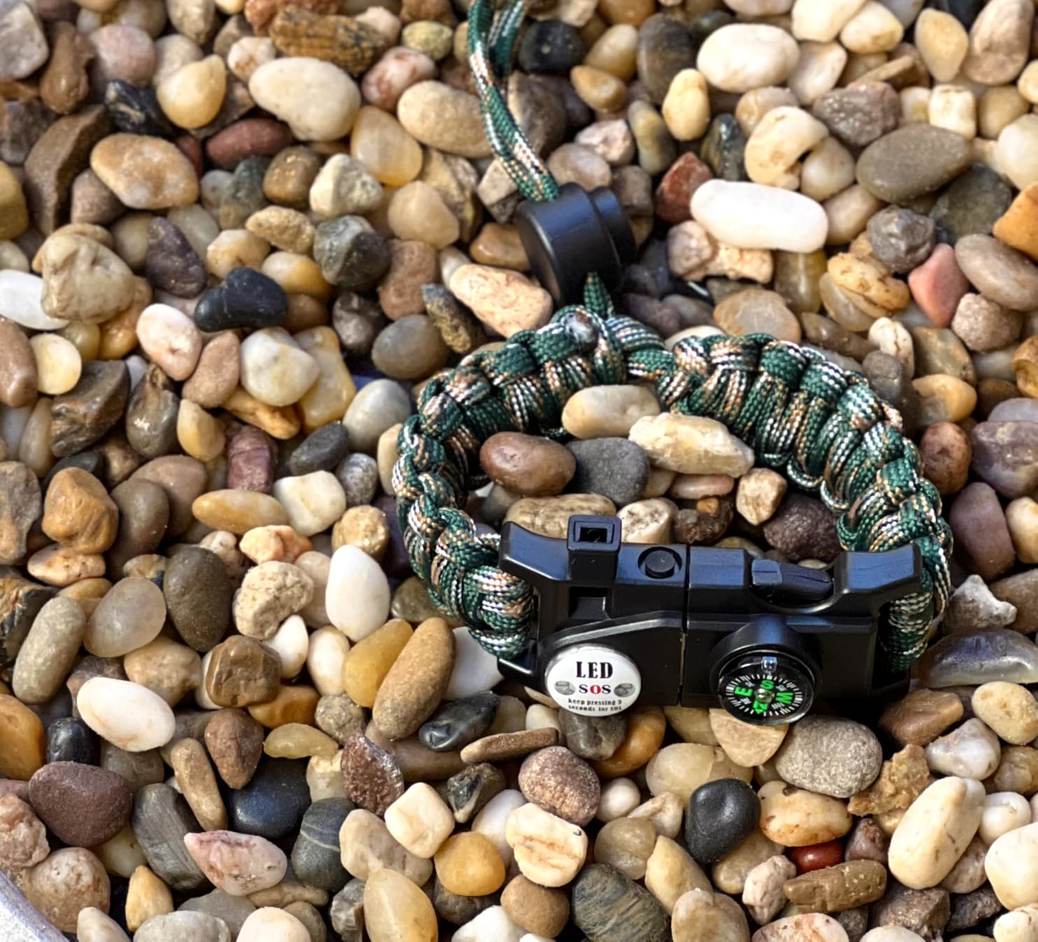 Survival Paracord Bracelet,Fire Starter,Waterproof SOS Light, Compass, Whistle, Adjustable AK87 20 in 1,Outdoor Ultimate Tactical Survival Gear Set,Gift for Kids,Men customer photo 2