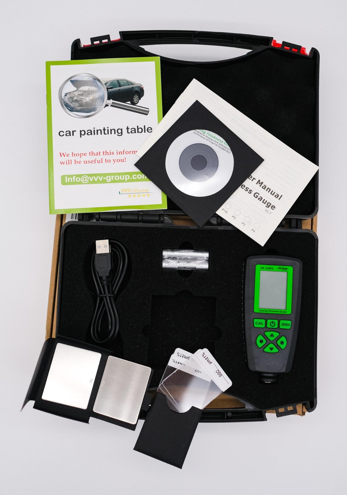 Coating Thickness Gauge CM-208FN - 0-2000µm (0-78 mils) Industrial Paint Thickness Meter, 0.001mil Resolution (0.1 µm), Fe/NFe Auto Detection, USB Data Export customer photo 1