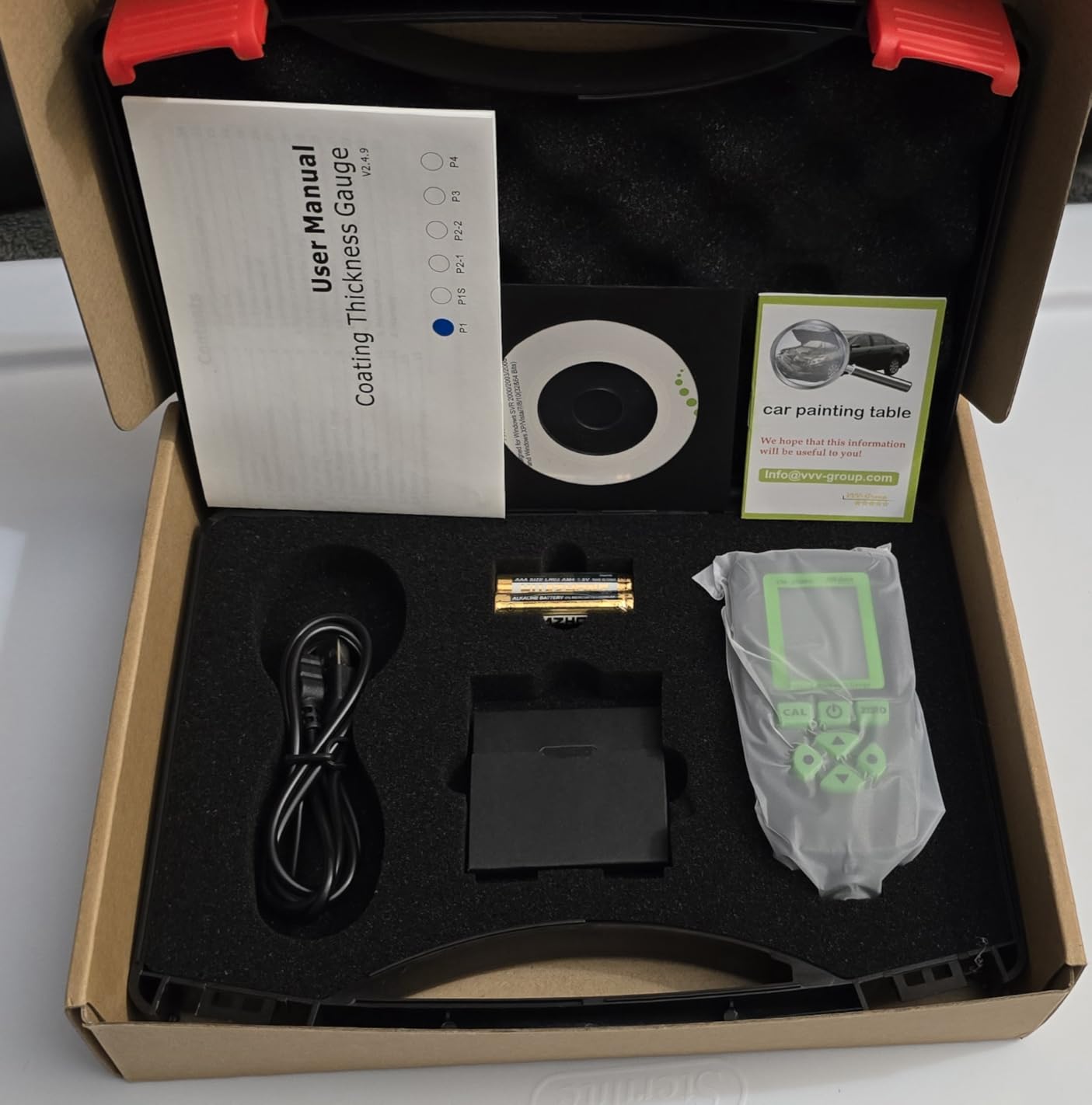 Coating Thickness Gauge CM-208FN - 0-2000µm (0-78 mils) Industrial Paint Thickness Meter, 0.001mil Resolution (0.1 µm), Fe/NFe Auto Detection, USB Data Export customer photo 2