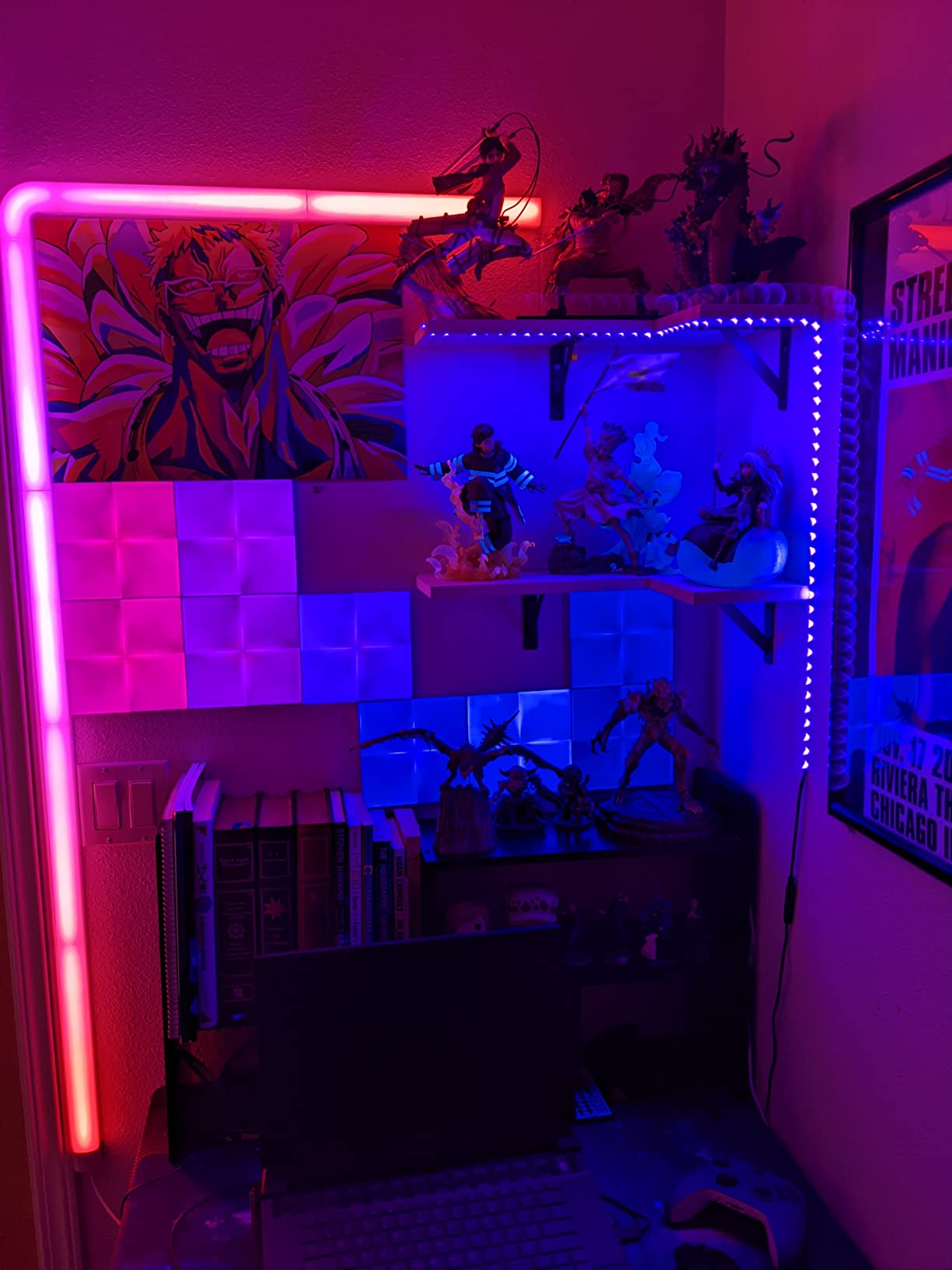 Nanoleaf Canvas WiFi Smart RGB 16M+ Color LED Dimmable Gaming and Home Decor Wall Lights Starter Kit (9 Panels) customer photo 1