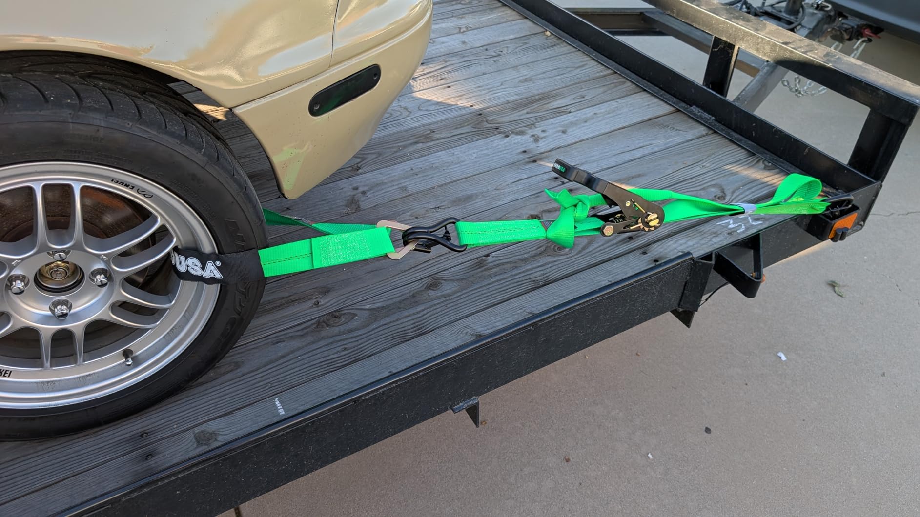 Rhino USA Car Hauler Tie Down Straps (4-Pack) - 2inx8ft with J Hooks customer photo 1