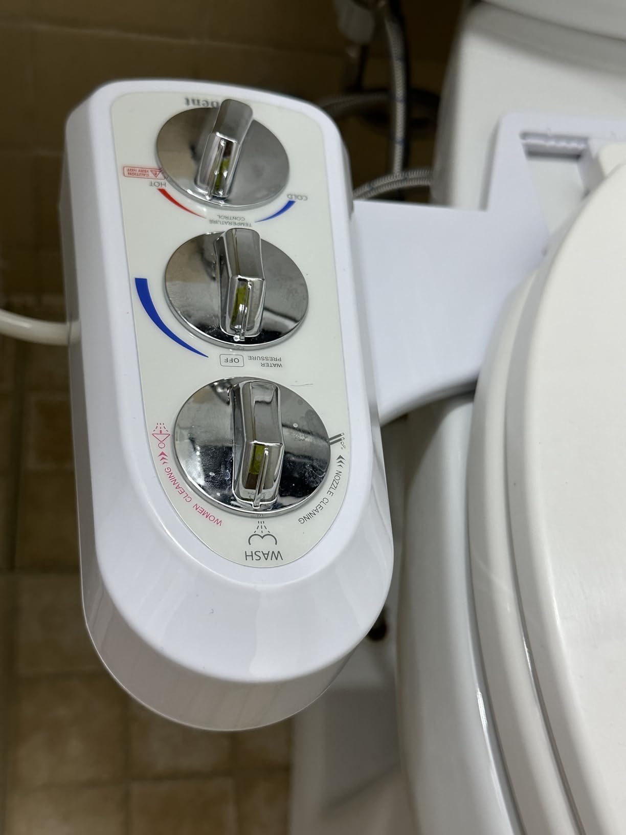 Hibbent Bidet Attachment, Hot & Cold Water Spray Bidet Toilet Seat, White | Self Cleaning Dual Nozzle Toilet Bidet, Non-Electric Mechanical, Rear or Female Washing, Adjustable Water Pressure customer photo 2