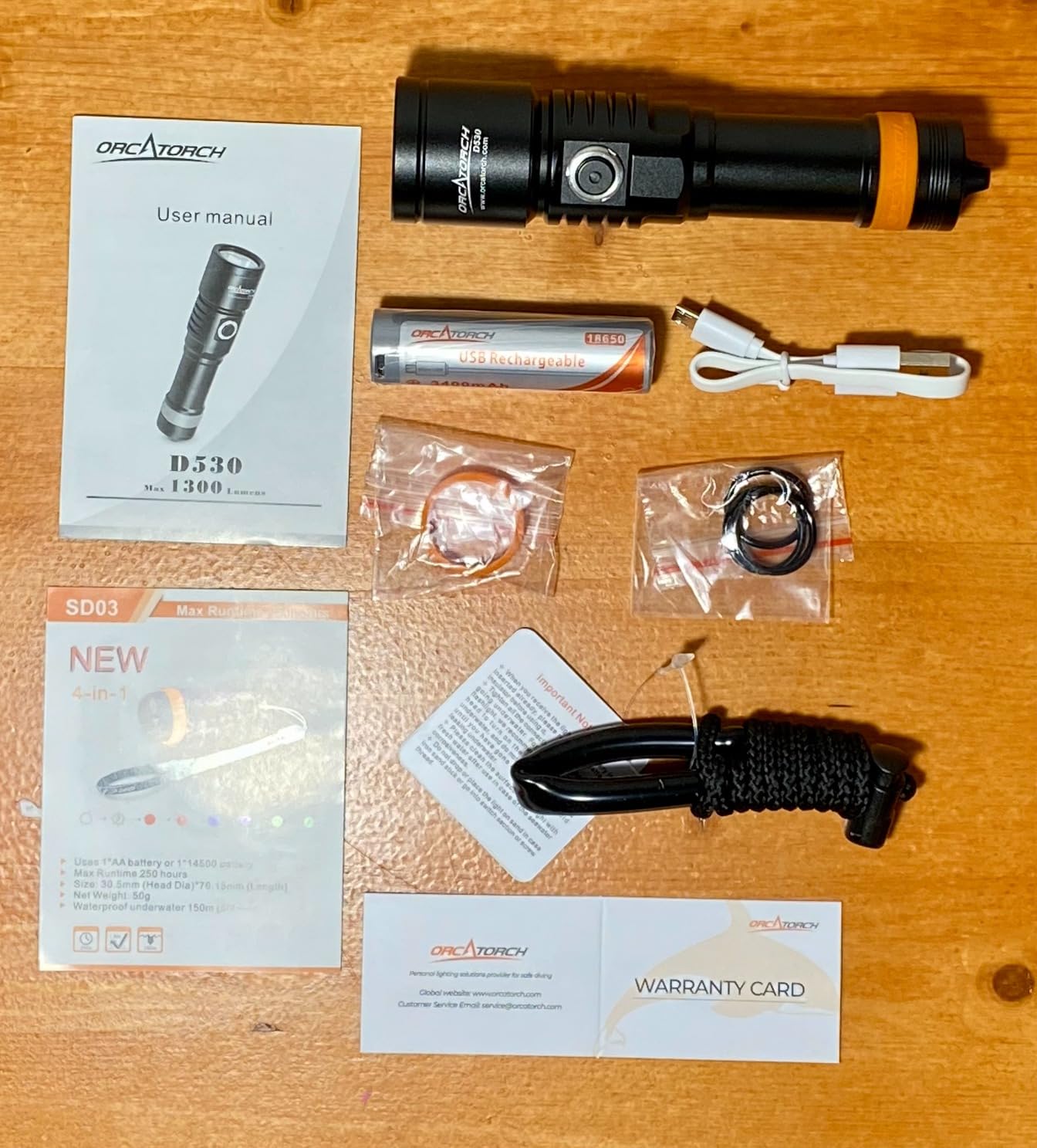 ORCATORCH D530 1500 Lumens Scuba Dive Light with 6500K Cold White Light customer photo 1