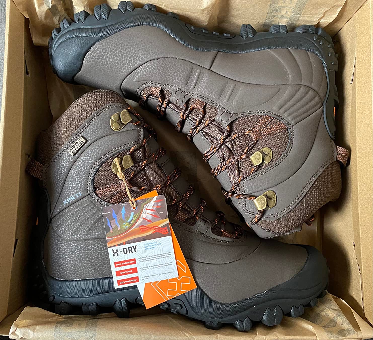 XPETI Men’s Thermator Mid-Rise Lightweight Hiking Insulated Non-Slip Outdoor Boots customer photo 1