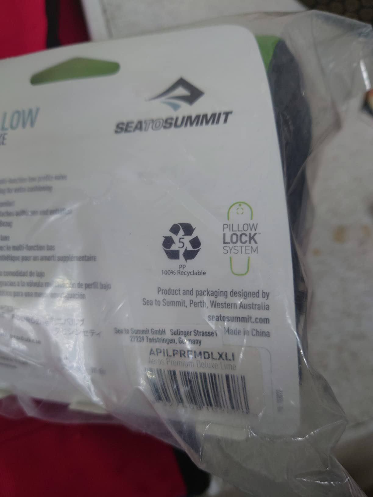 Sea to Summit Aeros Premium Inflatable Pillow, Regular, Lime customer photo 1