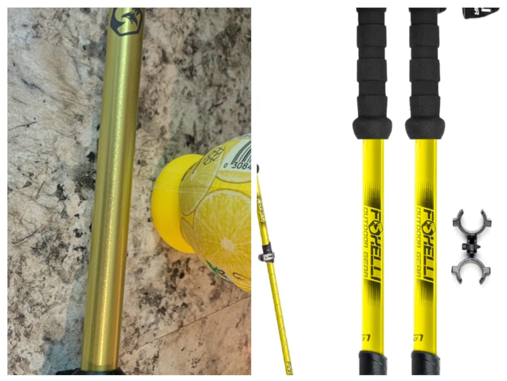 Foxelli Trekking Poles - Lightweight Collapsible Aircraft Grade Aluminum Hiking Poles with Cork Grips Quick Locks & All-Terrain Accessories - Pair of 2 customer photo 1