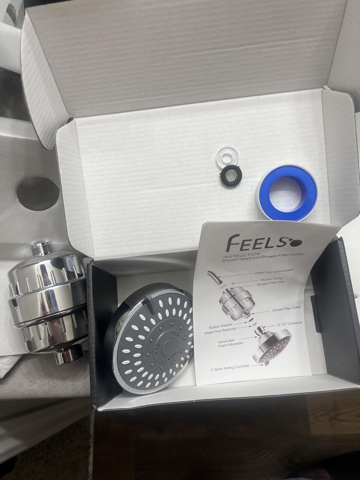 FEELSO Shower Head with Shower Filter, Filtered Shower Head for Hard Water customer photo 1