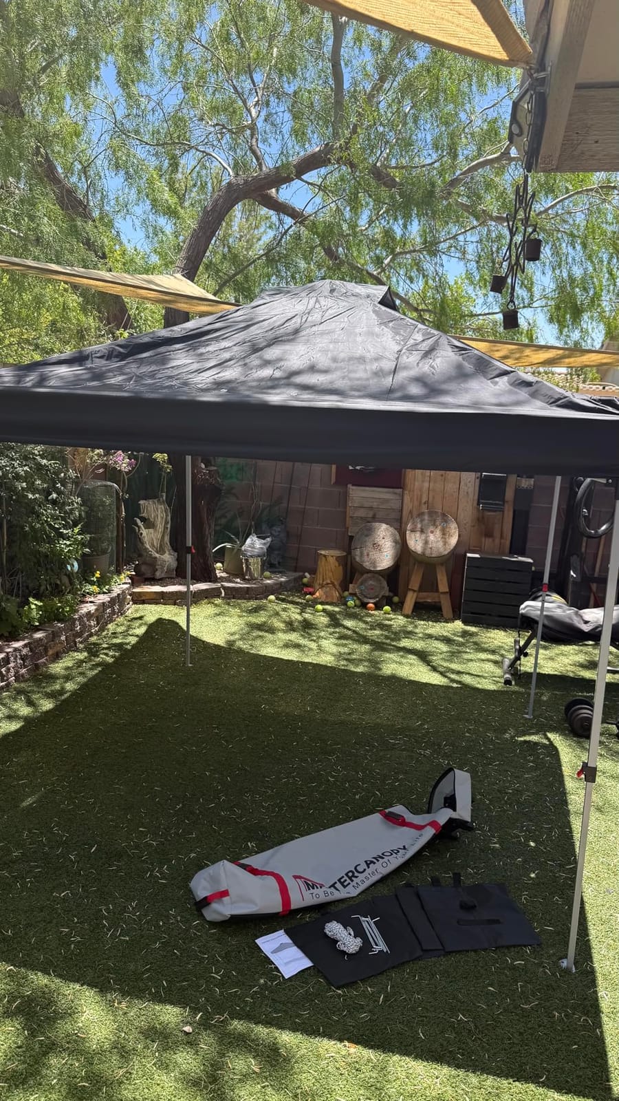 MASTERCANOPY 10x10 Durable Pop Up Canopy Tent with Roller Bag, White customer photo 2