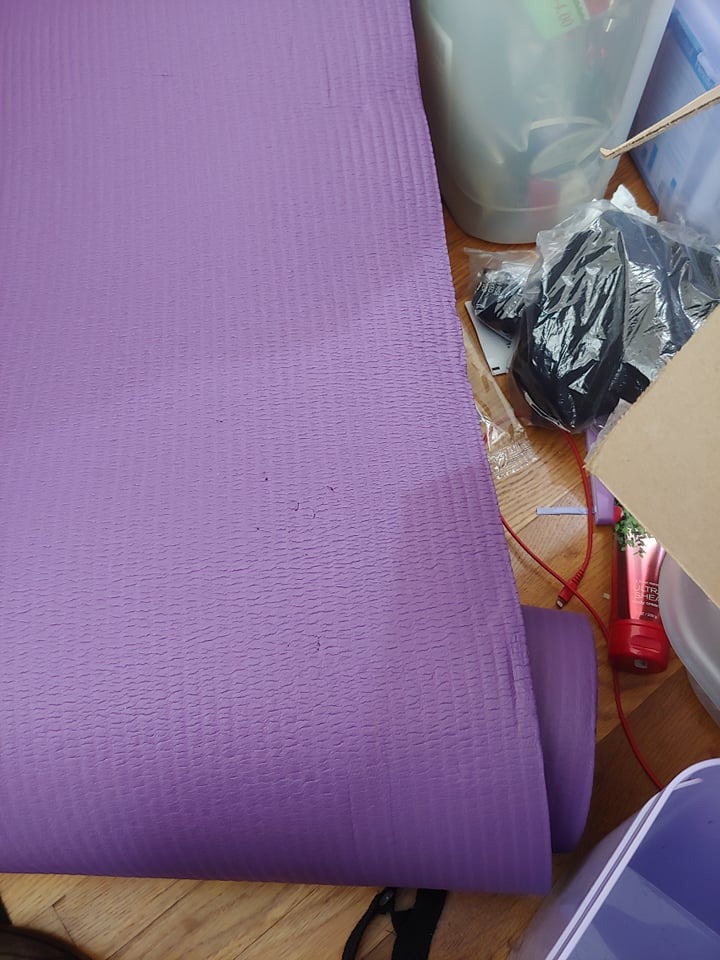 BalanceFrom All Purpose 1-Inch Extra Thick High Density Anti-Tear Exercise Yoga Mat with Carrying Strap, Multiple Colors customer photo 1