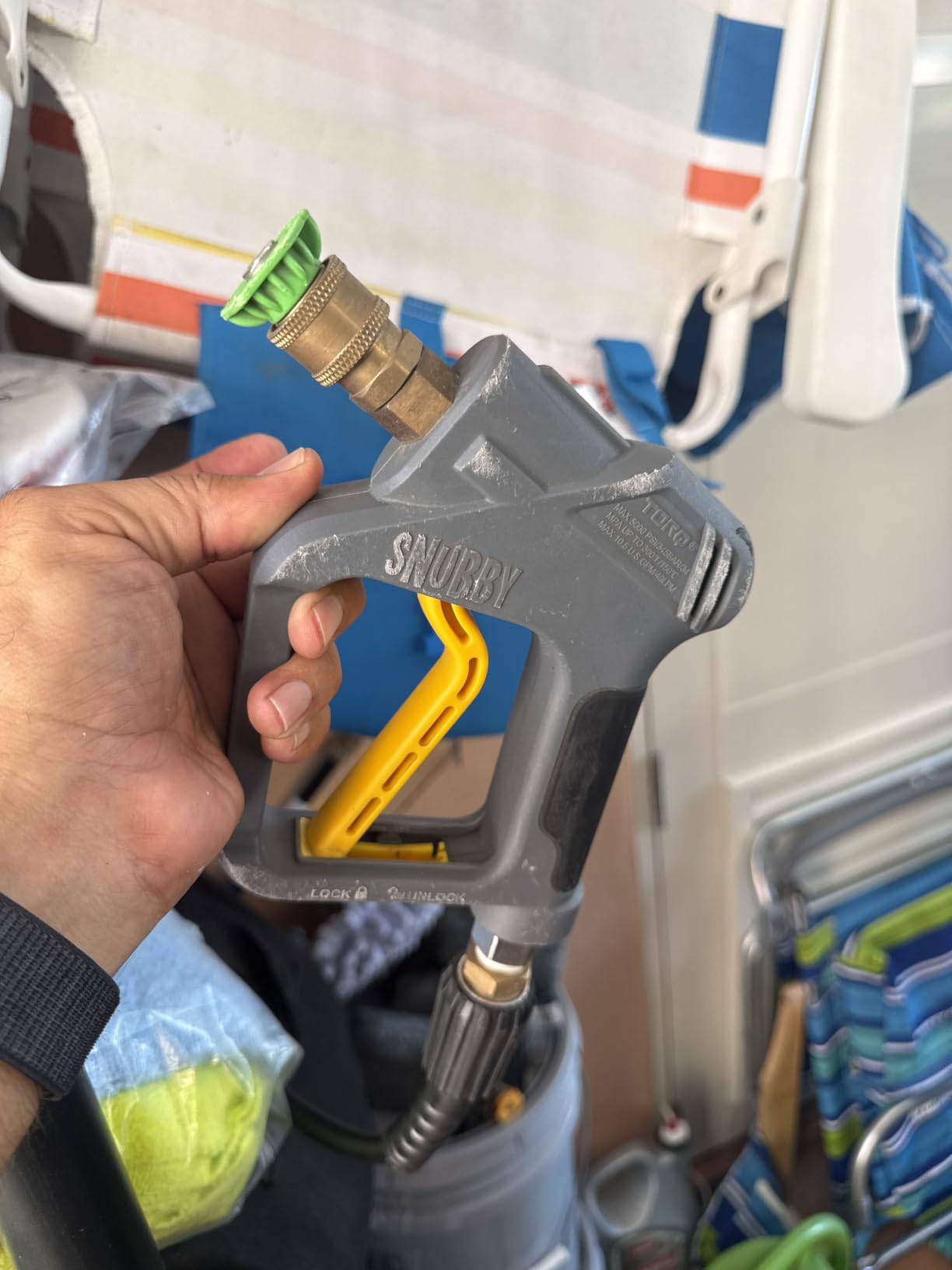 Chemical Guys, Snubby Short Pressure Washer Gun with Foam Cannon Attachment | Short-handle gun fits gas and electric washers for better control, pairs with a foam cannon for thick suds customer photo 2