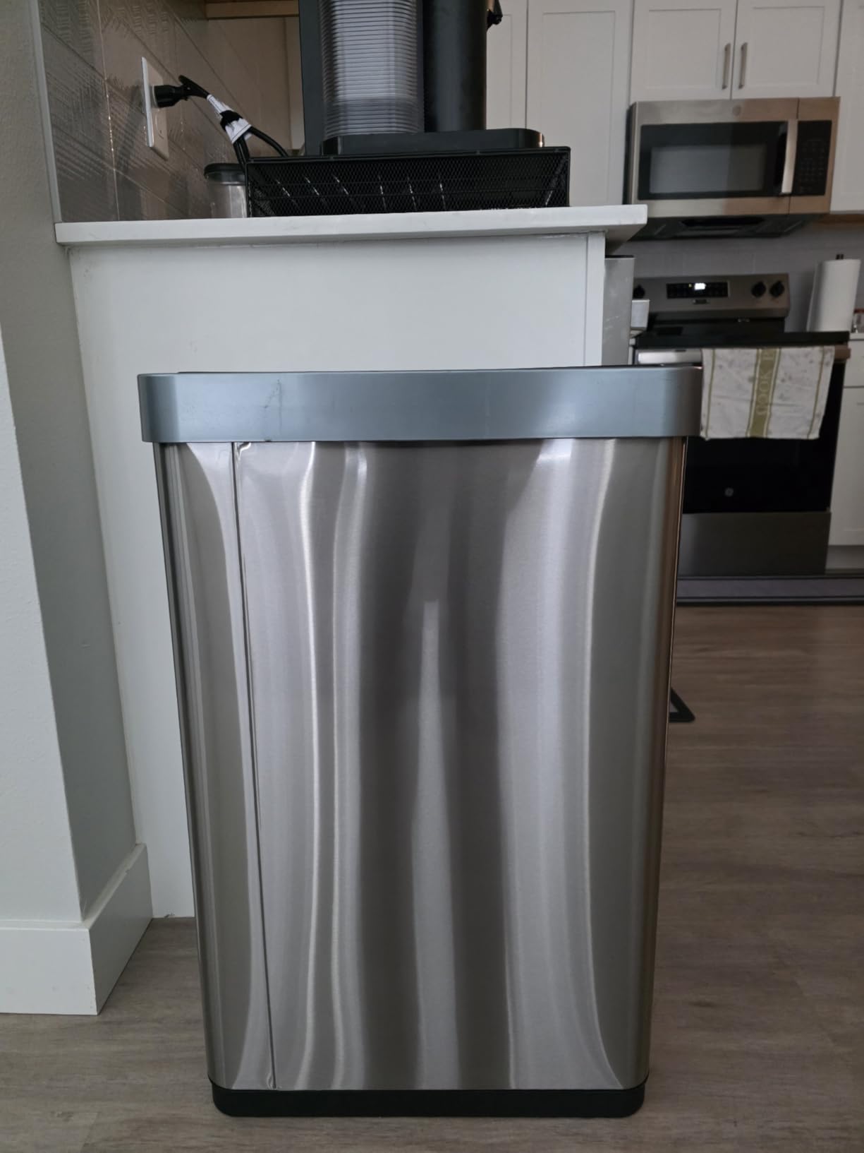 EKO Mirage X 80 Liter / 21.1 Gallons Motion Sensor Trash Can or Recycling Bin, Automatic Large Kitchen Trash Can Touchless, Stainless Steel customer photo 2