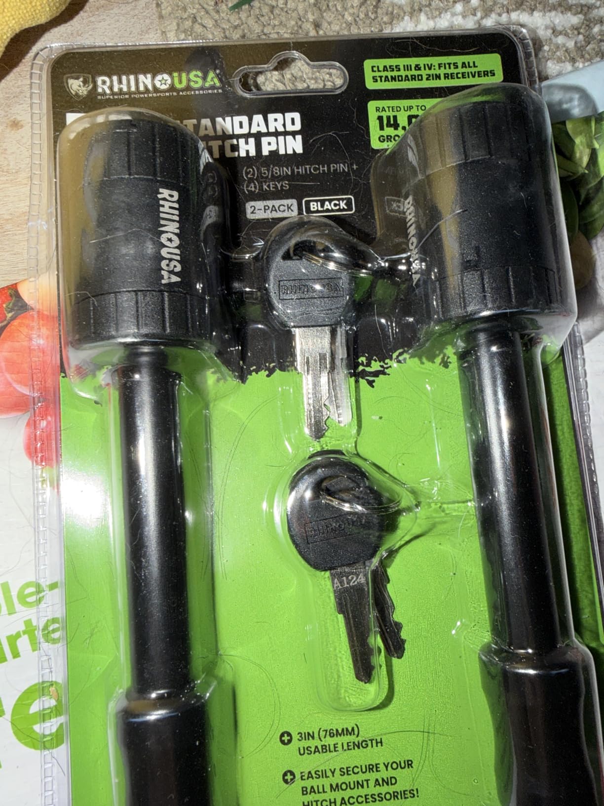 Rhino USA 2in Trailer Hitch Pin - Patented Locking Receiver Pin customer photo 2