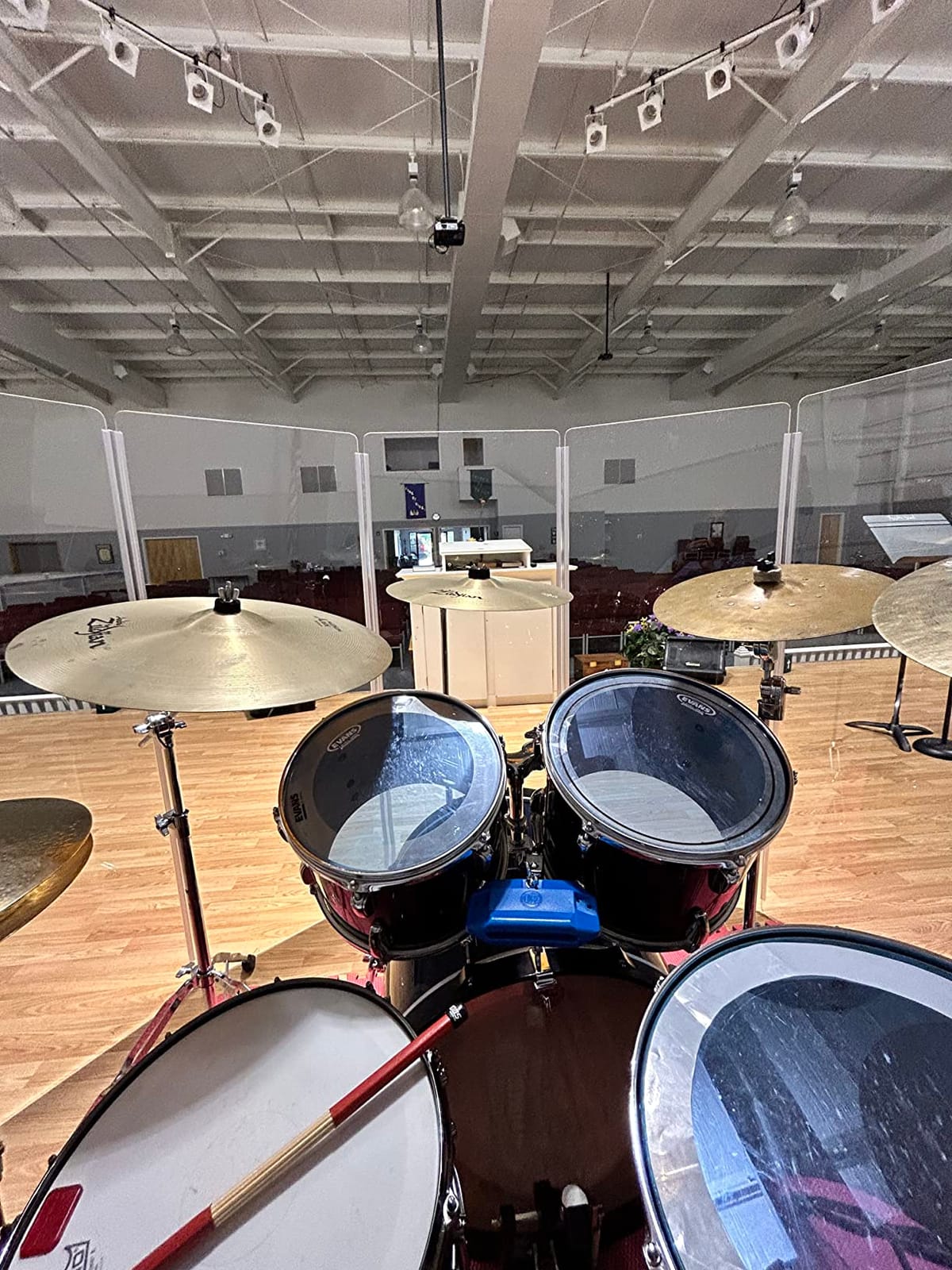 PENNZONI Drum Shield 5ft with Plastic Hinges, Comes with 5 Drum Panels & Plastic Hinges, Premium Clear Acrylic Panels, Drum Screen customer photo 2