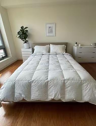 Premium Feathers Down Comforter King Size Heavyweight White Duvet Insert customer photo 1