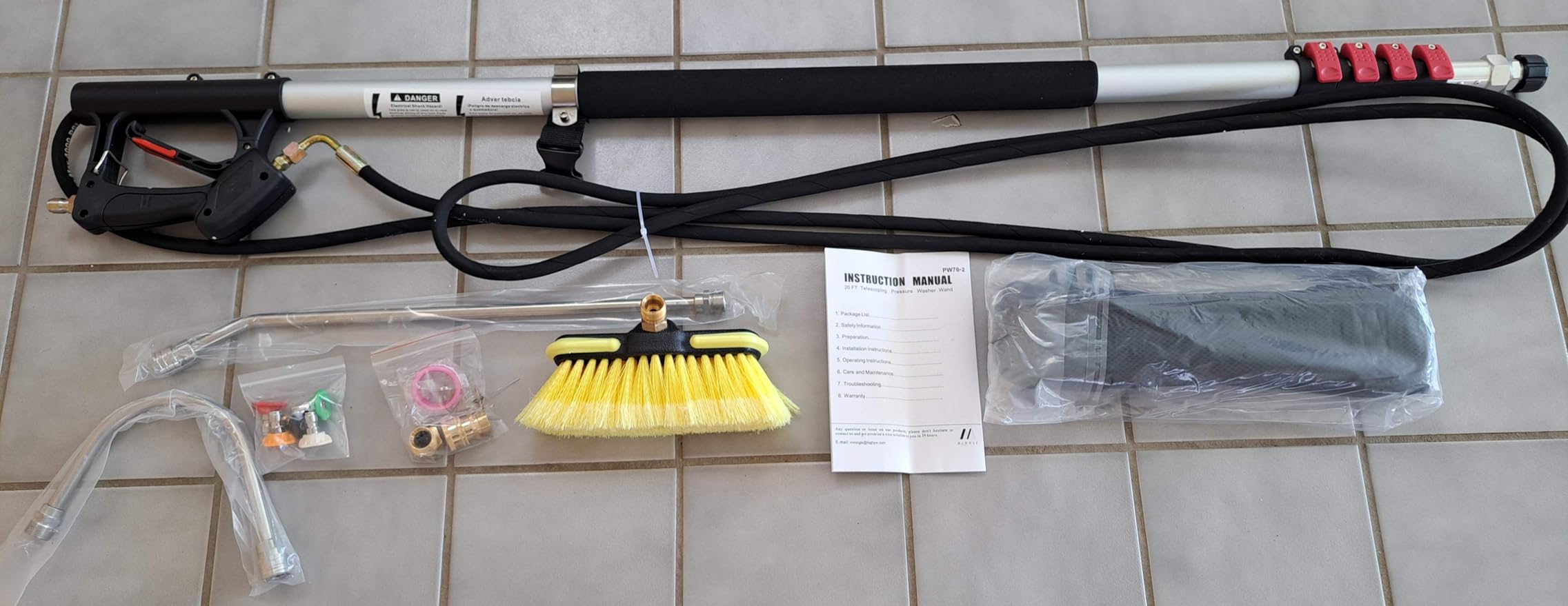 M MINGLE 13 Inch Pressure Washer Gutter Cleaner Attachment | Angled Extension Wand for Gutter Cleaning & Hard-to-Reach Areas Rinsing, 5 Nozzle Tips, 1/4 Inch Quick Connect customer photo 1