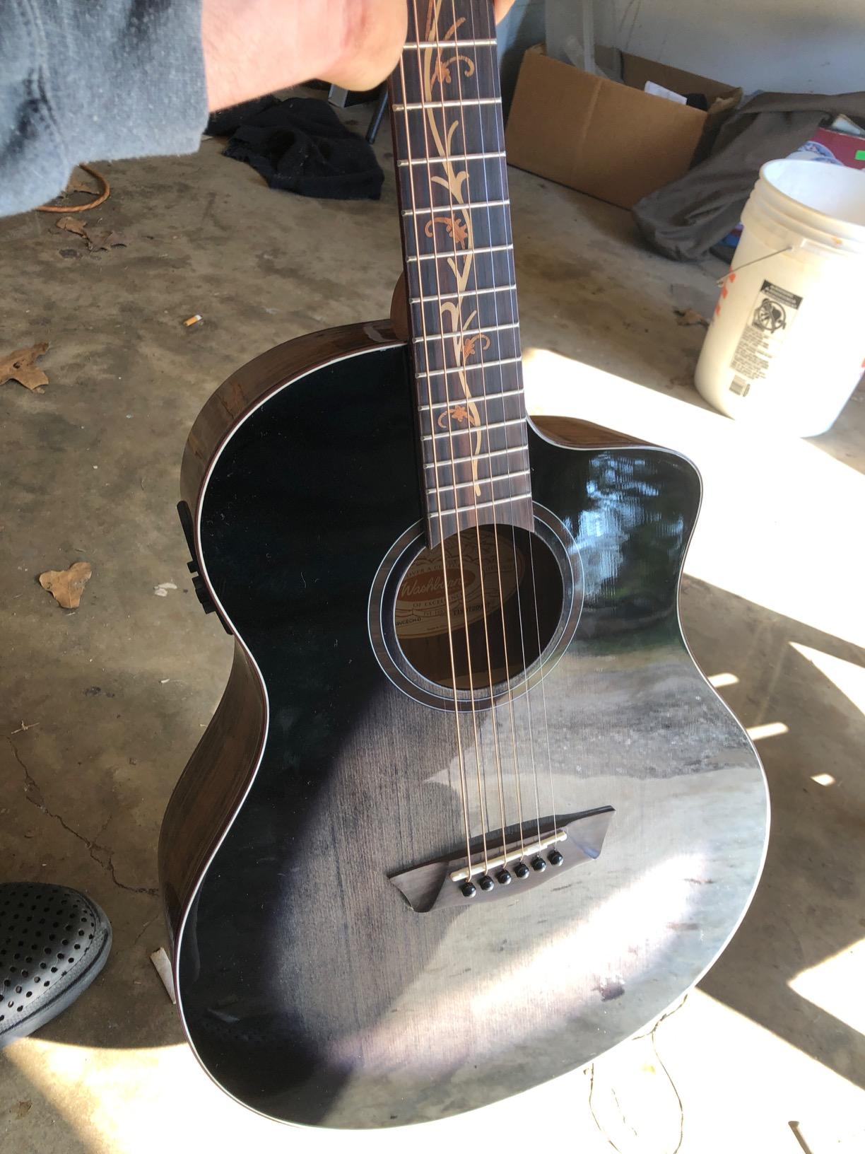 Washburn Bella Tono Vite S9V Studio Cutaway Acoustic Electric Guitar (BTS9VCECH-D) customer photo 2