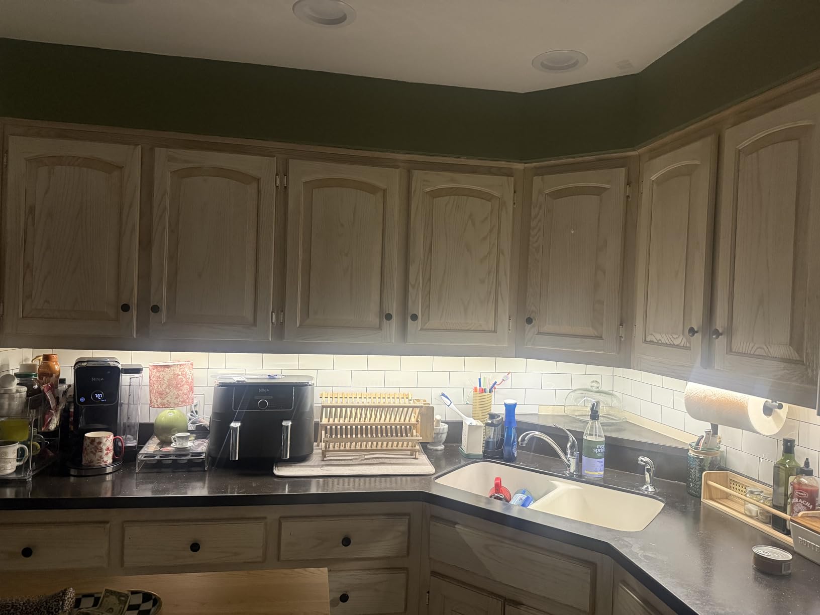 WOBANE Under Cabinet LED Lighting Kit,Dimmable Strip Lights with RF Remote customer photo 2