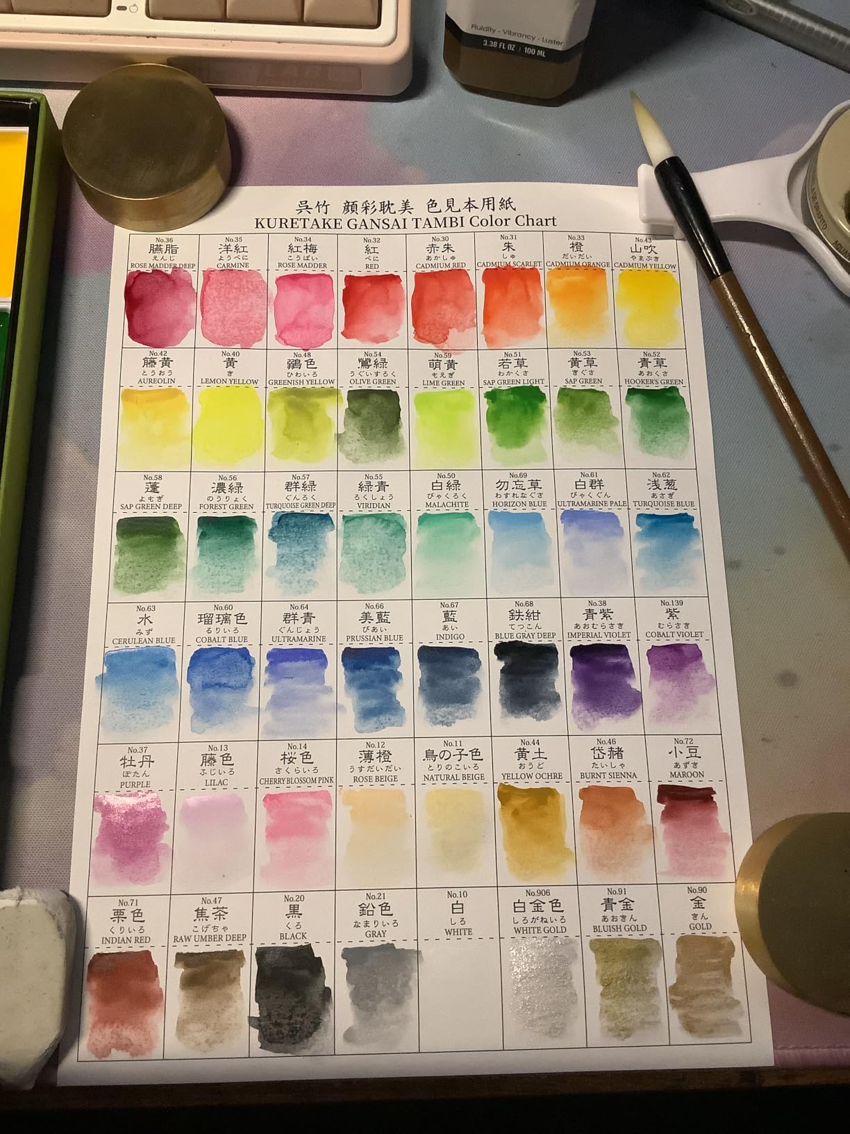 Kuretake Gansai Tambi Watercolor Paint Set, 48 Colors, Made in Japan customer photo 1