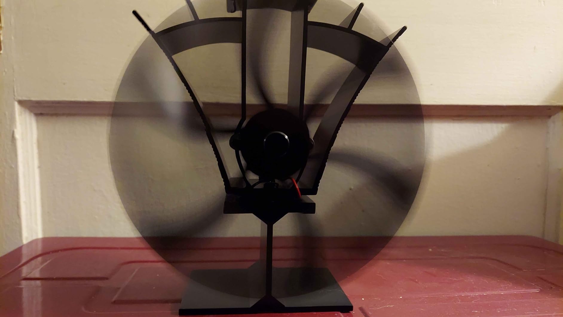 VODA Wood Stove Fan Heat Powered Fireplace Fans Non Electric, Heat Activated Thermal Fan for Wood Burning Stove/Log Burner, Stove Accessories Thermometer customer photo 2