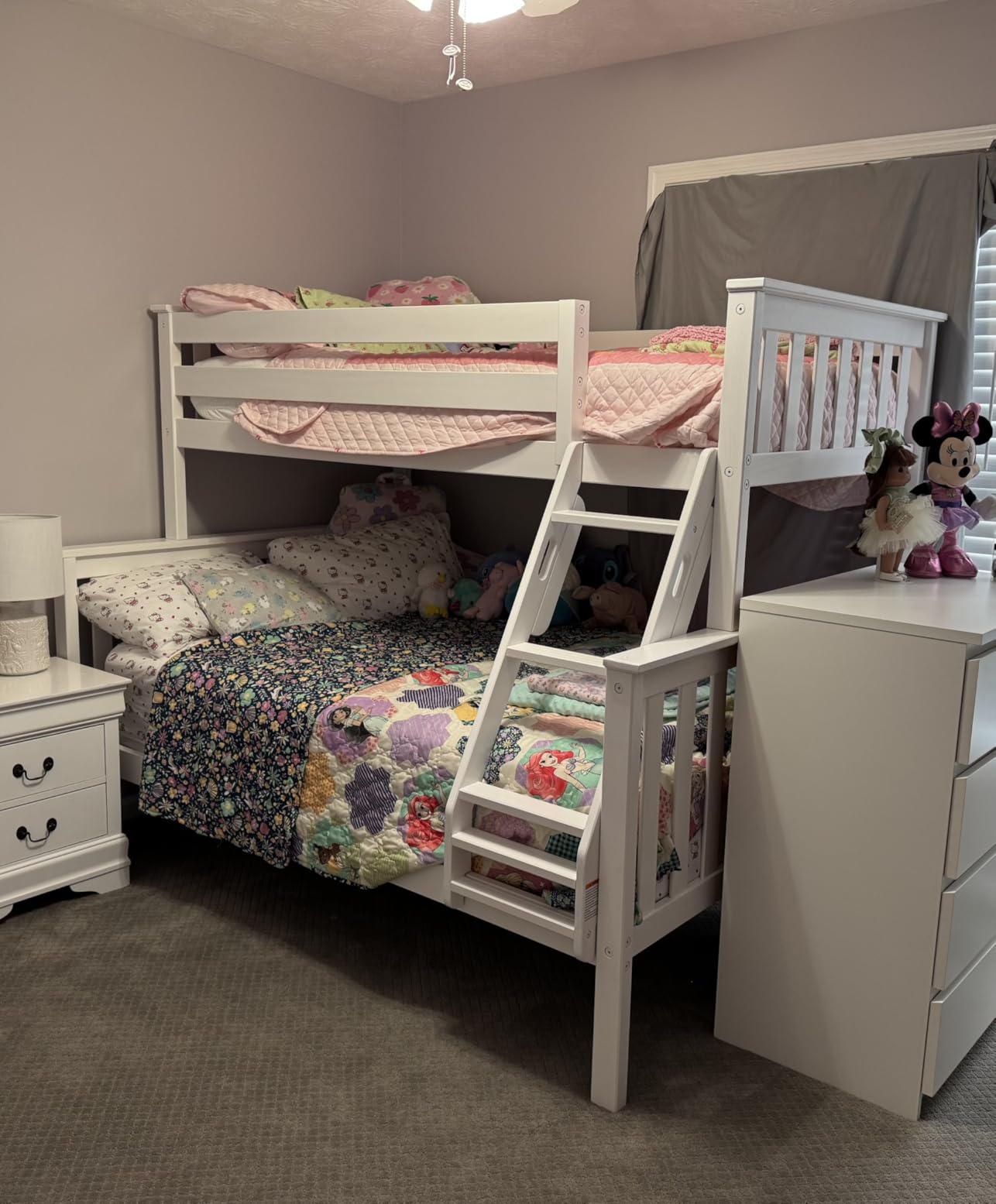 Max & Lily Classic Twin Over Full Bunk Bed, Blue customer photo 1