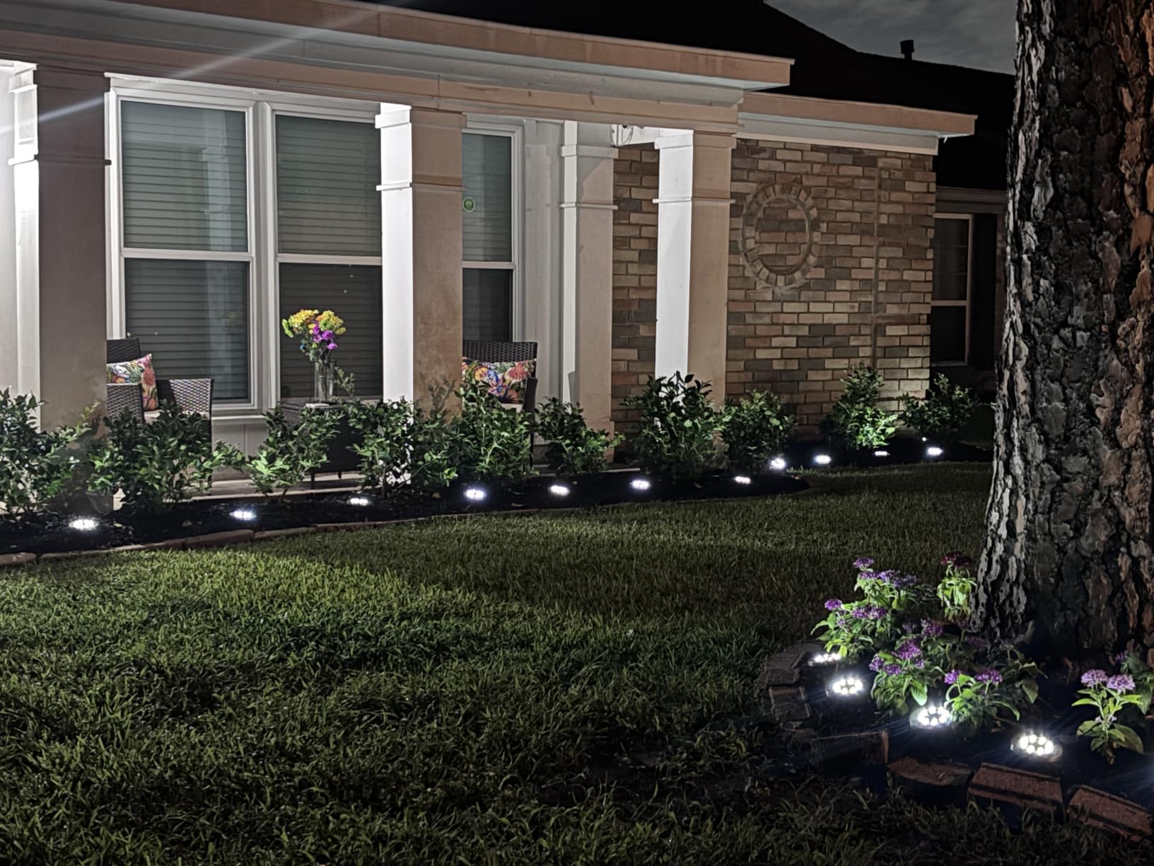 INCX Solar Lights Outdoor Waterproof, Cold White, 12 Pack Ground Lights customer photo 2