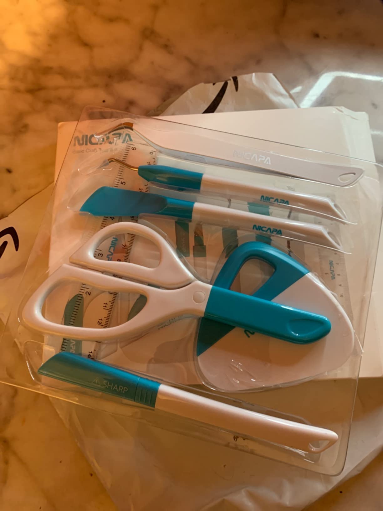 NICAPA 45mm Rotary Cutter for Fabric with Safety Lock Ergonomic Classic Comfort Loop Rotary Cutter for Crafting Sewing Quilting (Extra 5pcs 45mm Replacement Blades Included) customer photo 2