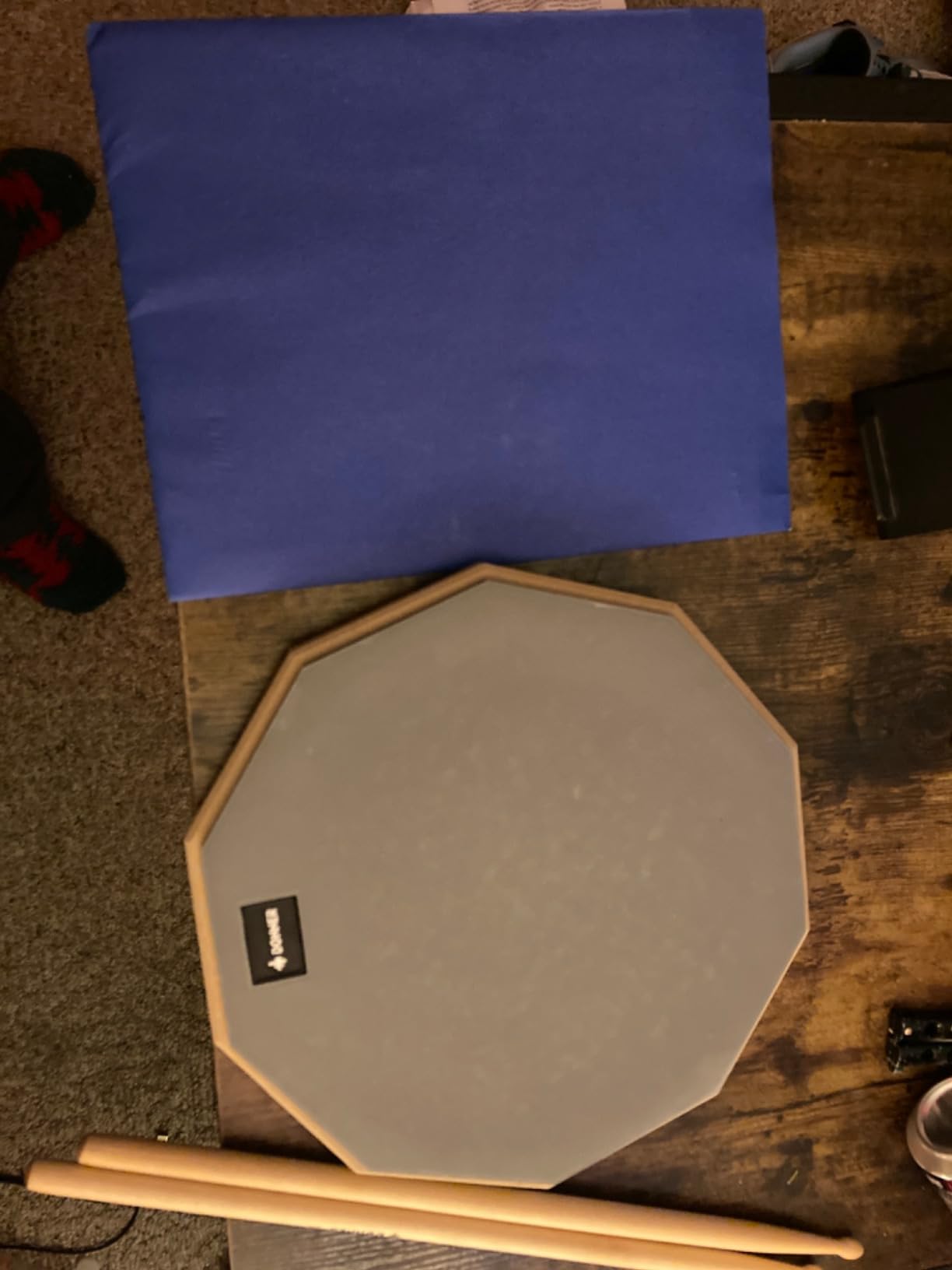Donner Drum Practice Pad 8 Inches, Silent Practice Drum Pad 2-Sided customer photo 2
