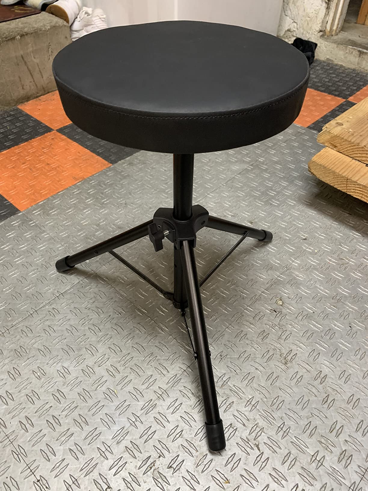 EASTROCK Drum Throne, Padded Drum Seat Drumming Stools with Anti-Slip Feet for Adults and Kids Drummers (Black) customer photo 1