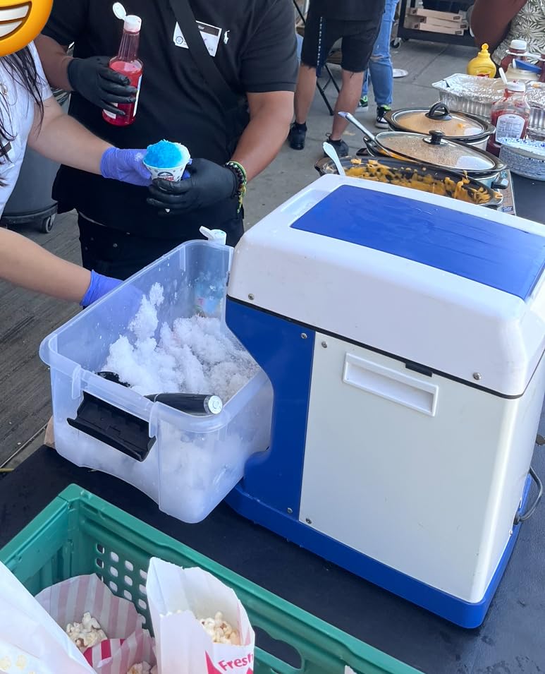 VEVOR 110V Electric Shaved Ice Machine 500W Snow Cone Maker Tabletop w/Adjustable Ice Texture, Ice Shaving Machine 265LBs/hr for Home and Commerical Use customer photo 2