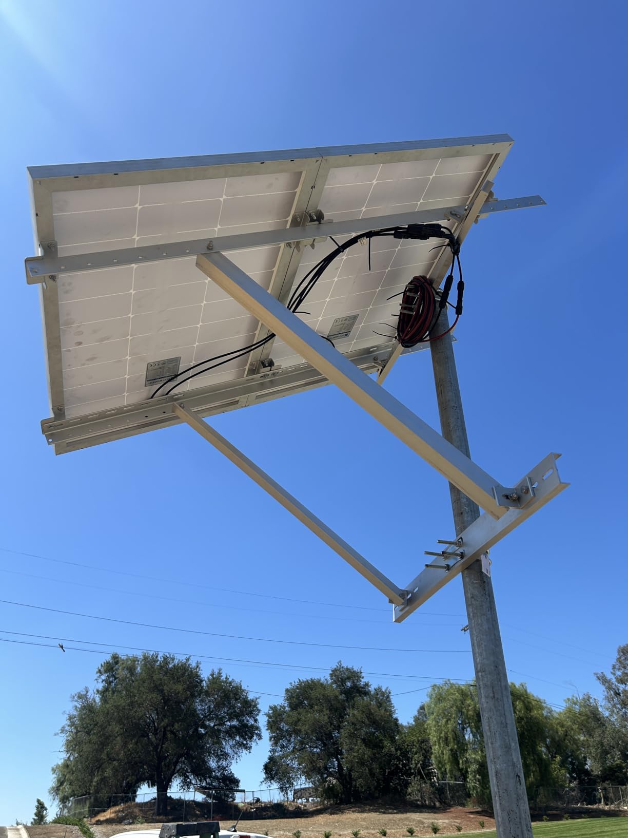 AIMS Adjustable Solar Panel Pole Mount Bracket - Fits 2 170 Watt Panels customer photo 1