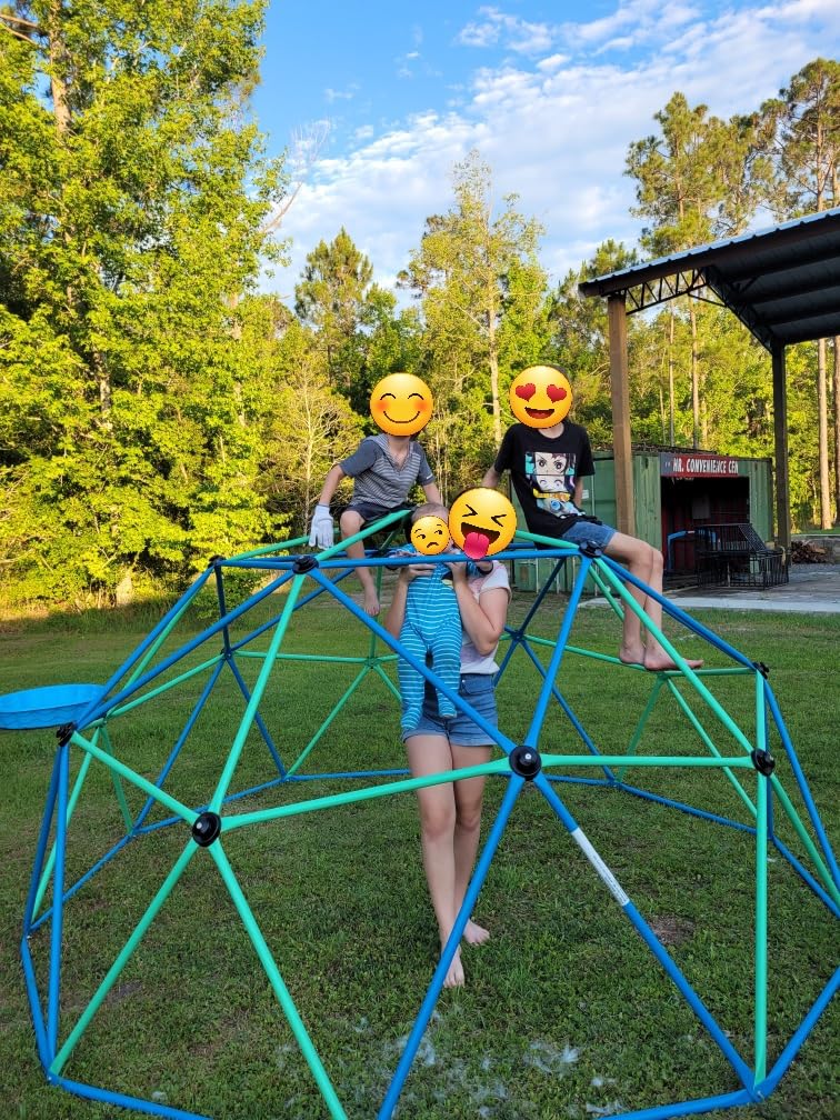 Zupapa 10FT Climbing Dome, Outdoor Jungle Gym for Kids with Climbing Grip - Geometric Dome Climber Outdoor Playset and Easy Assembly Outdoor Play Equipment for Kids (Blue, 10FT) customer photo 1