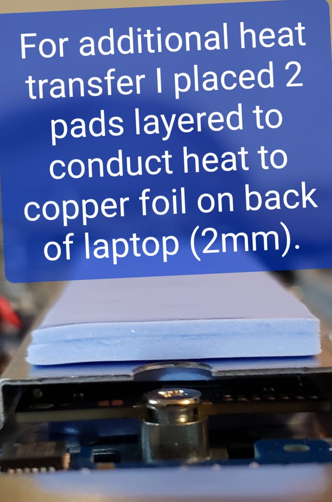 [ 6-Pack ] Thermal Conductive Silicone Pads, Soft Safe Simple to Apply for SSD CPU GPU LED IC Chipset Cooling -Blue customer photo 1