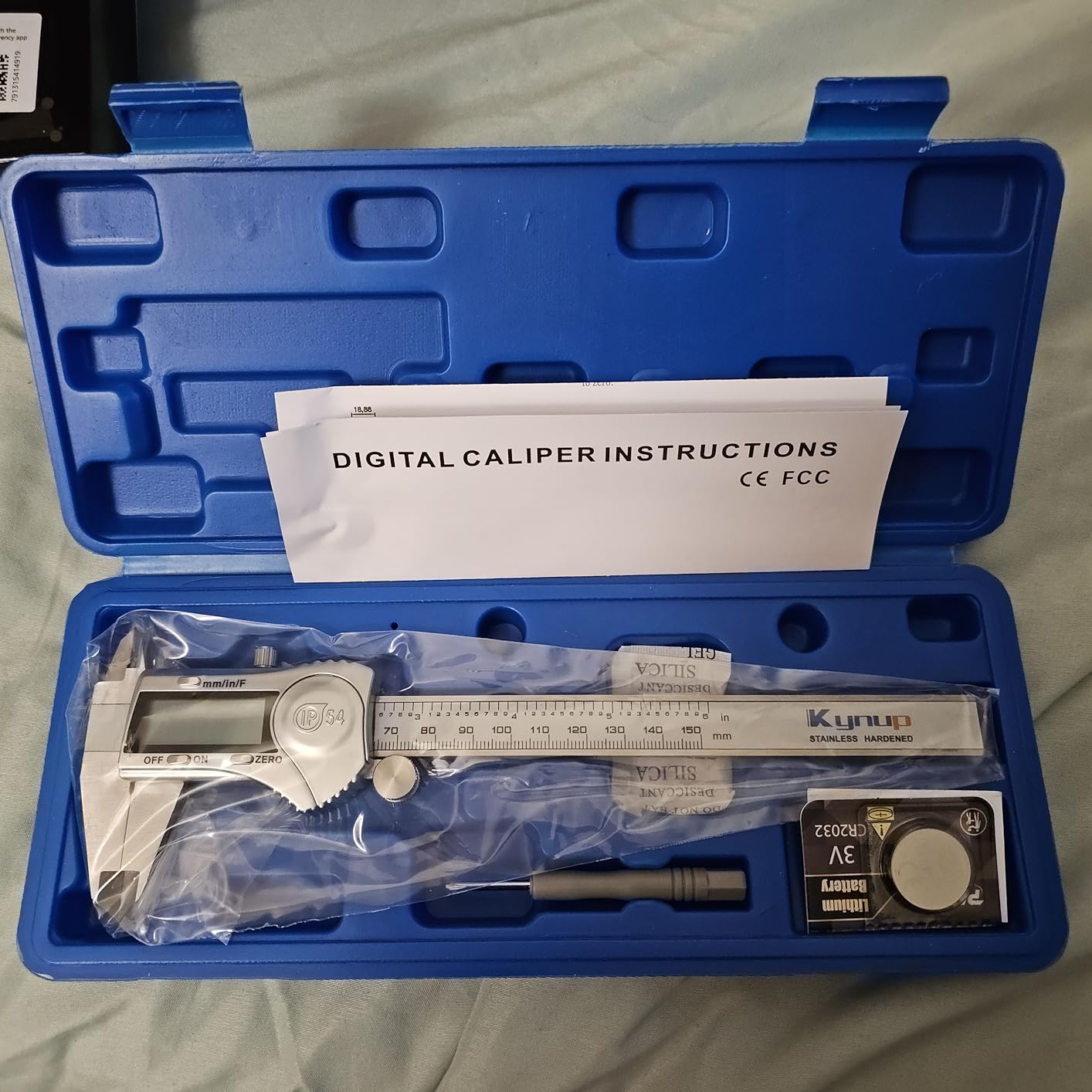 Kynup Digital Caliper, Caliper Measuring Tool, Stainless Steel Micrometer | 6 Inch Dial Vernier Caliper Tool, Inch/Metric/Fraction Conversion, Auto-Off & IP54 Splash Proof for DIY & Industrial Use customer photo 2