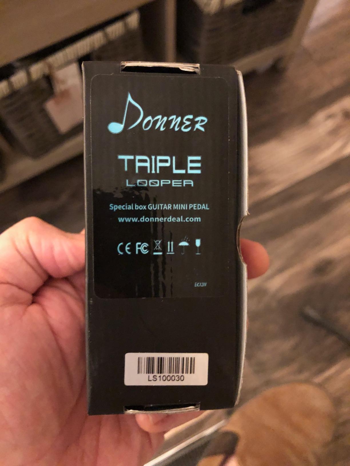 Donner Triple Looper Guitar Pedal, 3 Loops 90 mins Looping Time Loop Pedal with Screen Unlimited Overdubs Undo/Redo for Electric Guitar Bass, True Bypass customer photo 1