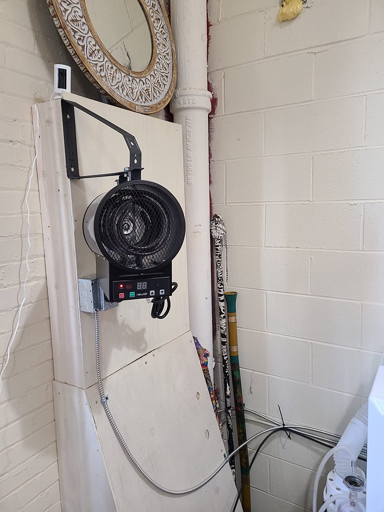 Newair Electric Garage Heater 240V | 4800W Freestanding or Ceiling Mounted Shop Heater, Fan-Forced Electric Shop Heaters for Garage | for 500 Sq Ft with Remote Control and Digital Thermostat customer photo 2