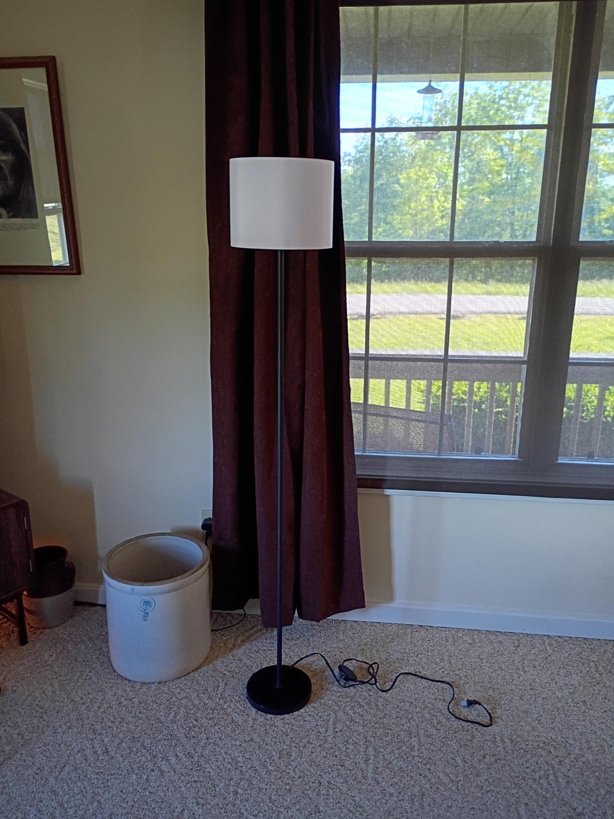 Modern Floor Lamp Simple Design with White Shade & Foot Pedal Switch customer photo 2
