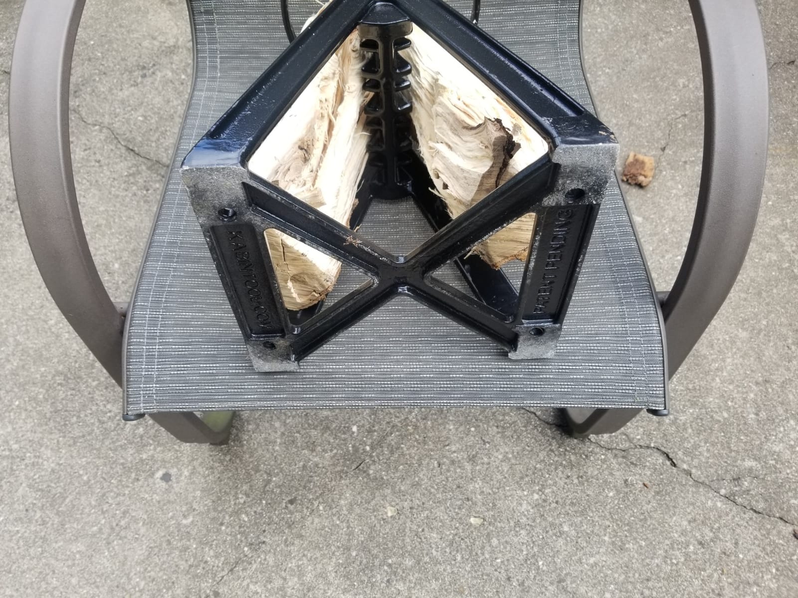 KABIN Kindle Quick Log Splitter - Manual Splitting Tool - Steel Wedge Point Splits Firewood Like A Boss Safely & Easily customer photo 2