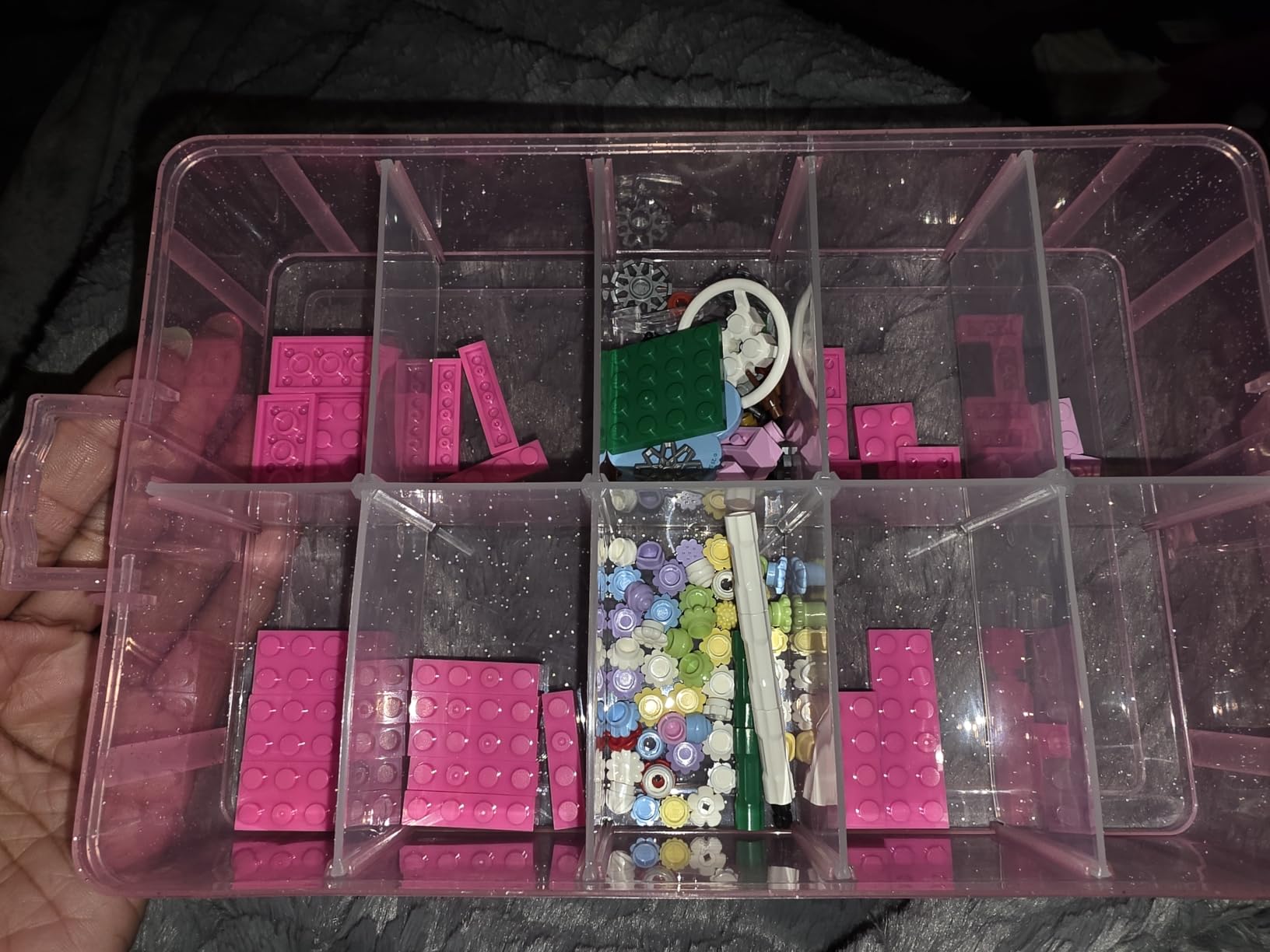 Bead Organizer 3 Tier 30 grid Stackable Craft Tackle Storage Container customer photo 2