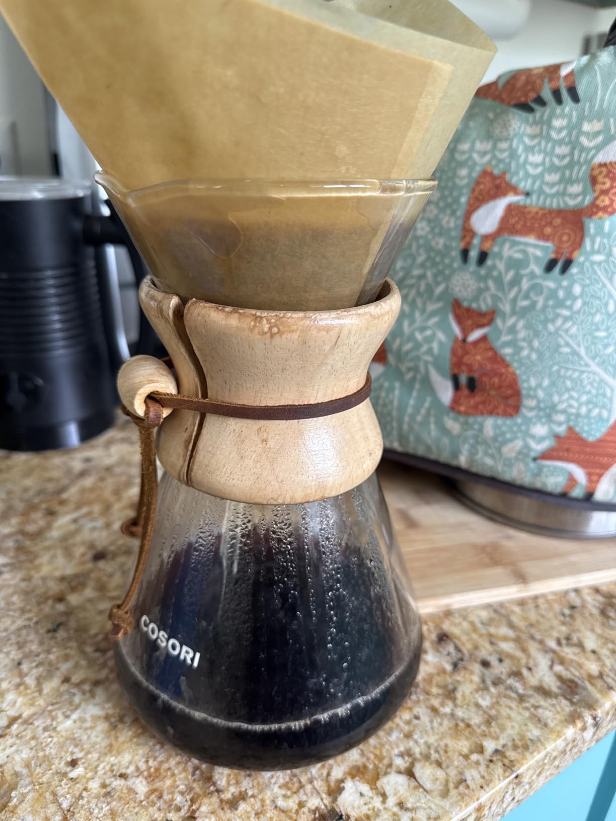 Cosori Pour Over Coffee Maker, Double Layer Stainless Steel Filter, 8cup, 34oz customer photo 1