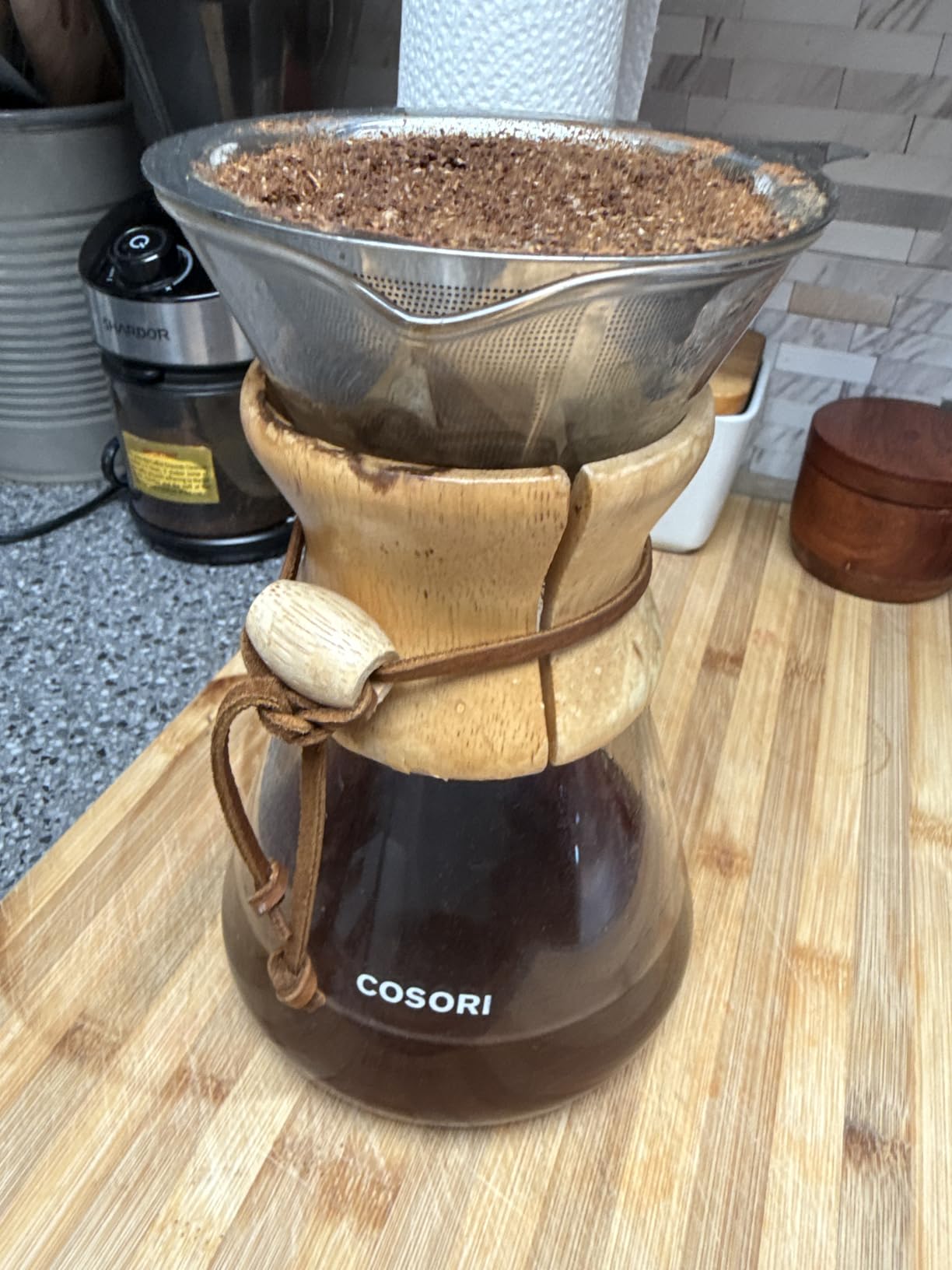 Cosori Pour Over Coffee Maker, Double Layer Stainless Steel Filter, 8cup, 34oz customer photo 2