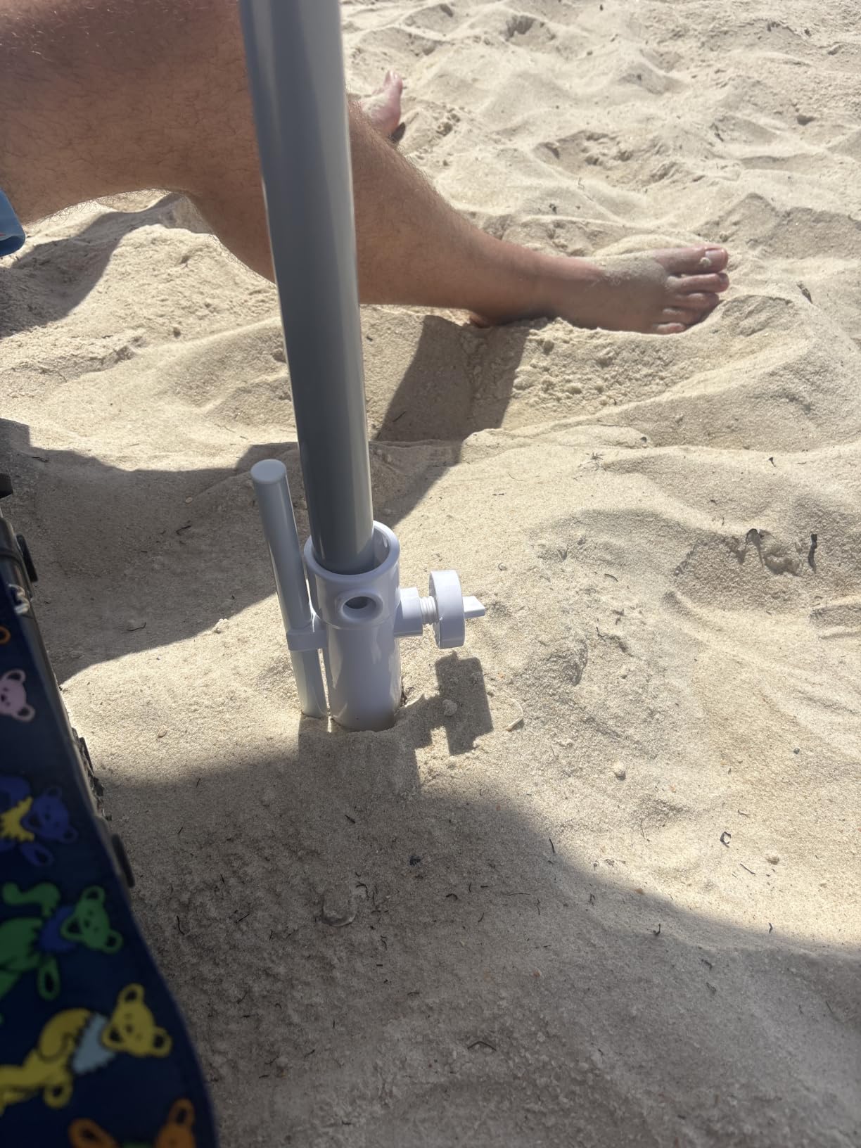 AMMSUN Beach Umbrellas for Sand Heavy Duty Wind Portable, 6.5ft | Sand Anchor, UV 50+ Protection, Includes Carry Bag, Push Button Tilt, Lightweight, Easy Setup customer photo 1