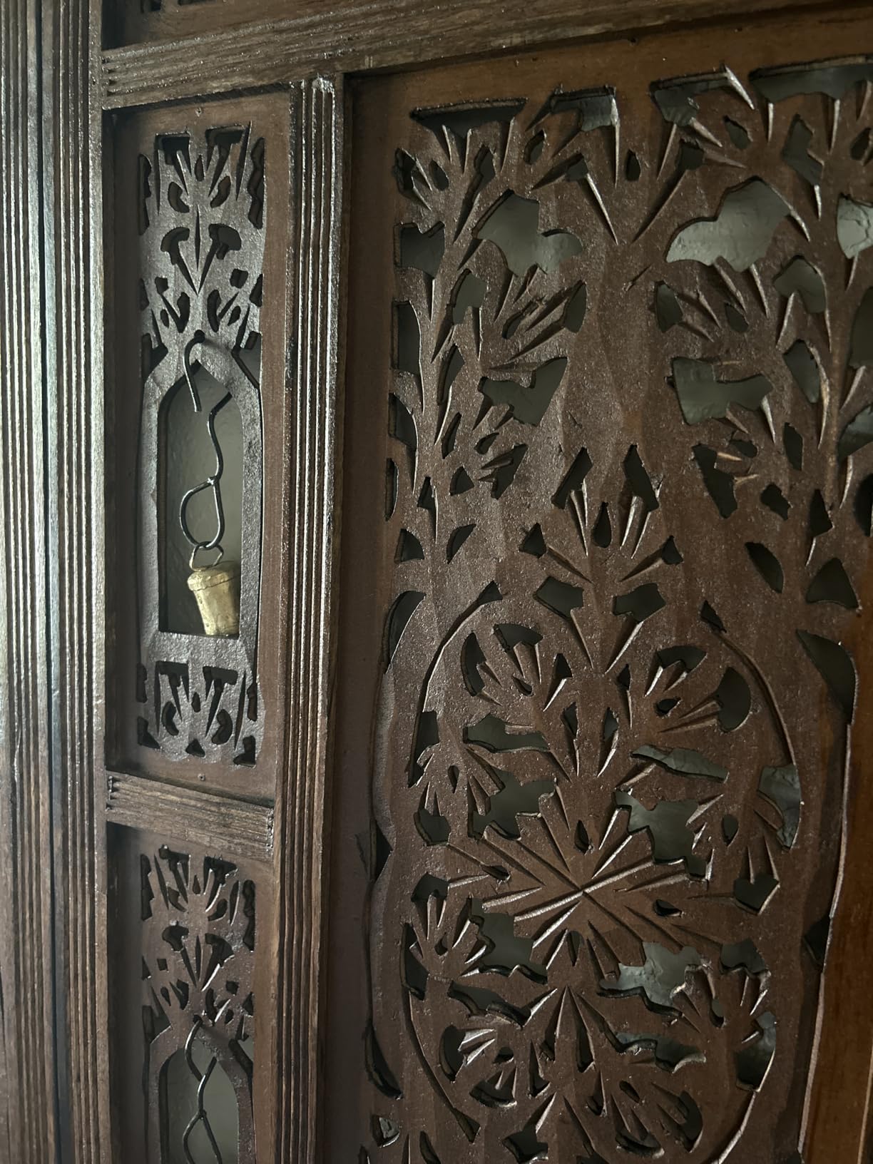 COTTON CRAFT Room Divider Wood Screen - Hand Carved Folding 4 Panels 72x80 customer photo 1