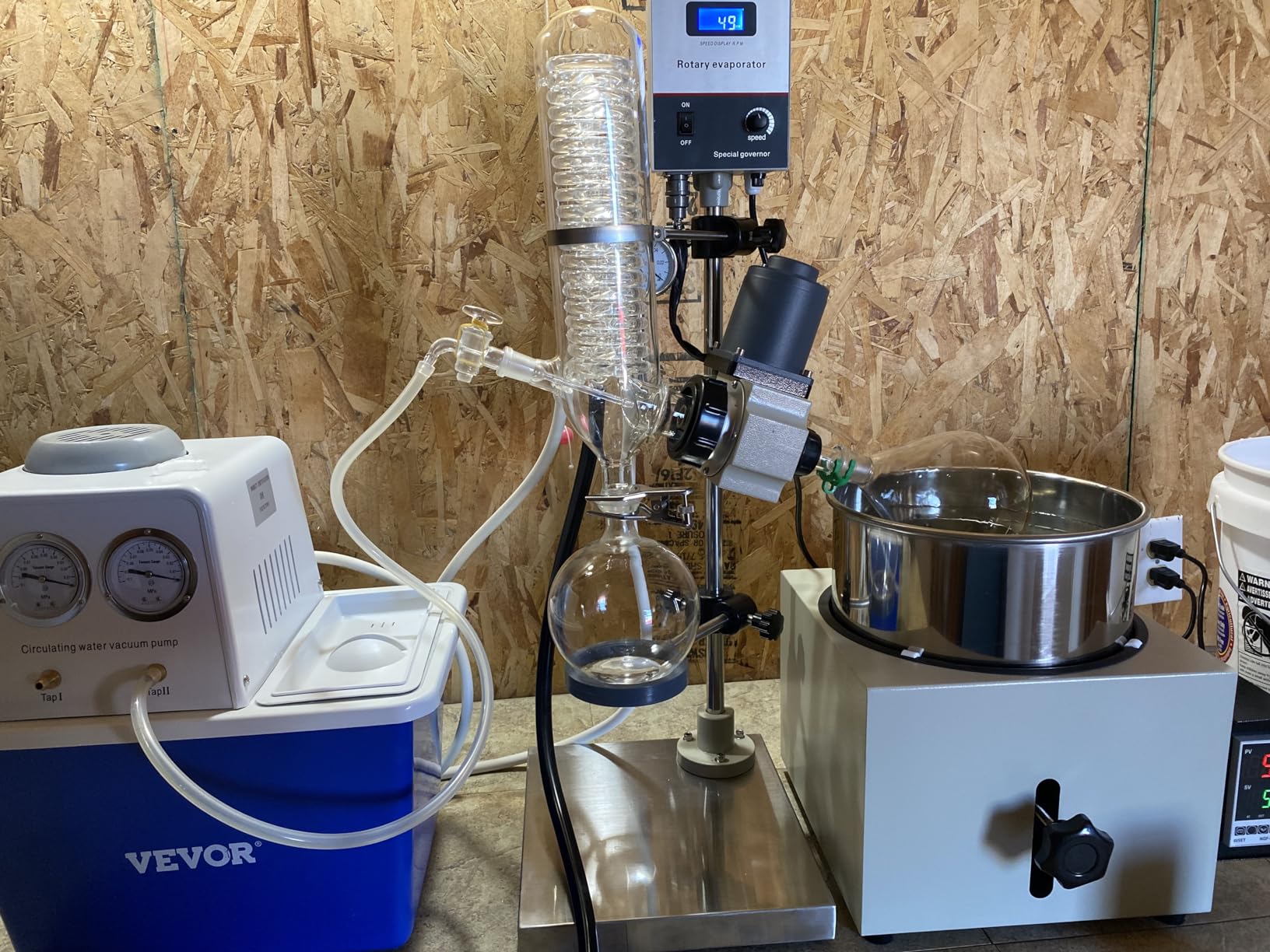 2L Rotary Evaporator, 110V Lab Manual Lifting Rotavap with Digital Screen, 0-120rpm Speed, Lab Evaporator customer photo 1