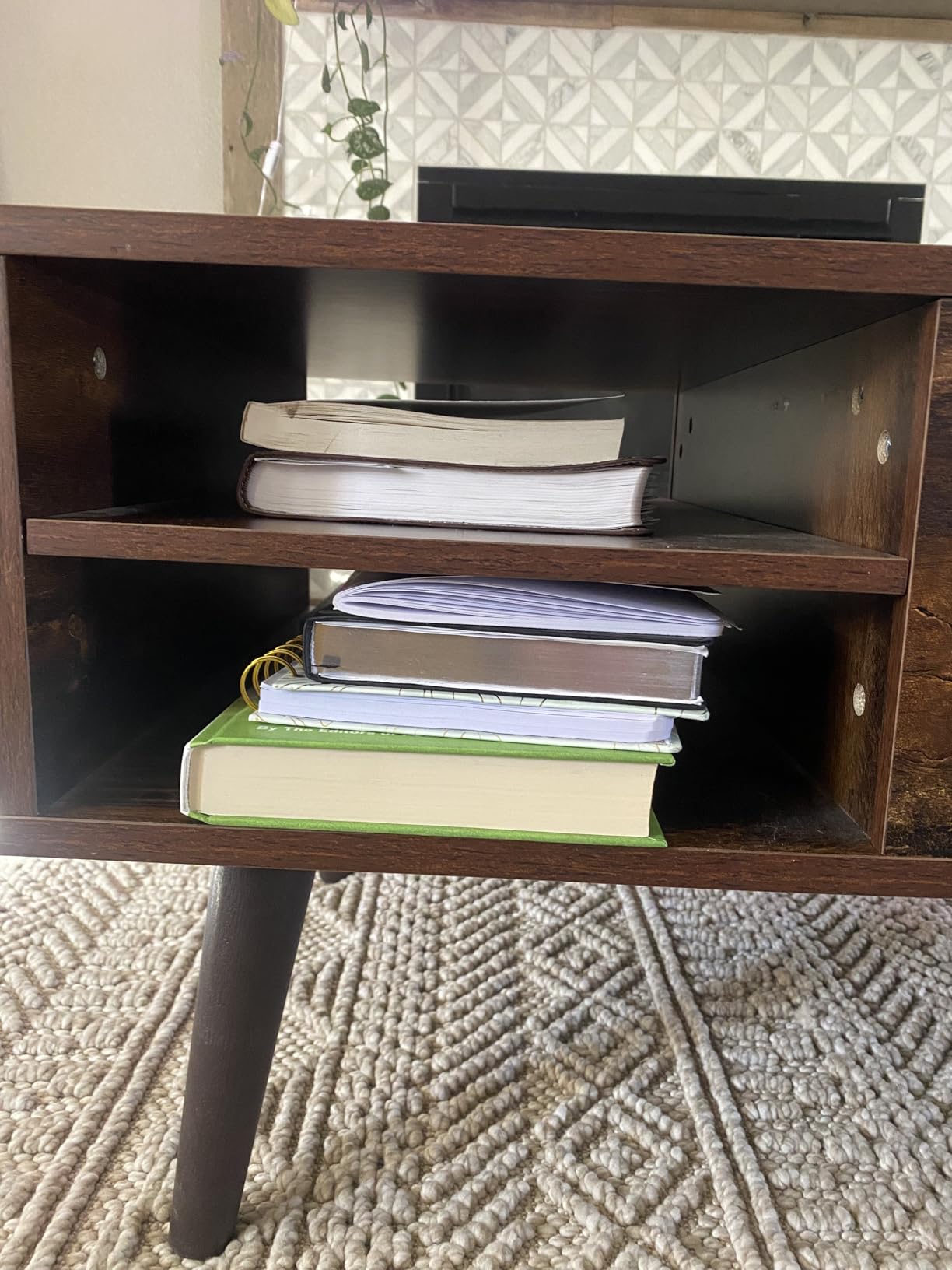 WLIVE Lift Top Coffee Table with Hidden Storage, Adjustable Shelf, Brown customer photo 2
